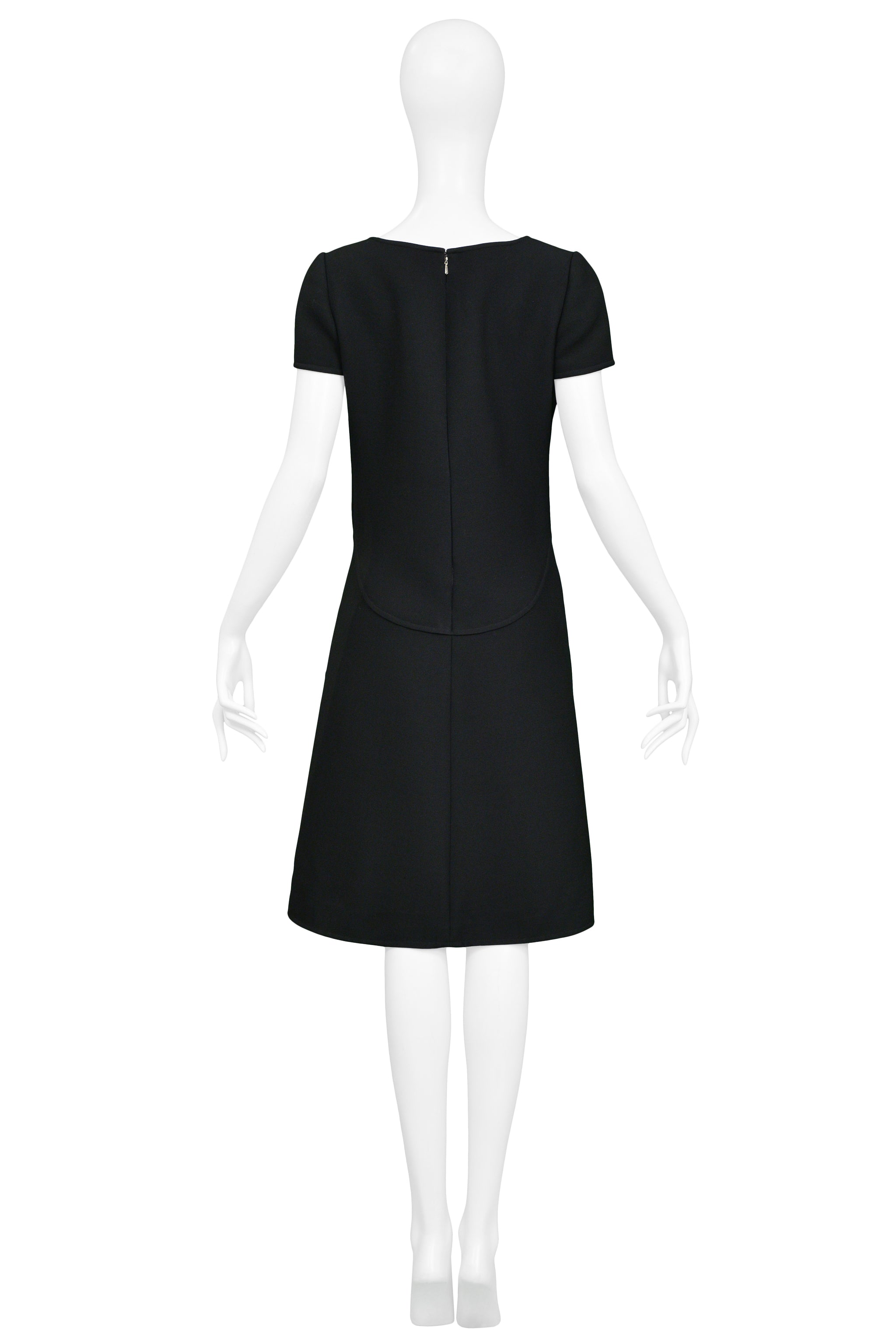 COURREGES BLACK WOOL MOD DRESS