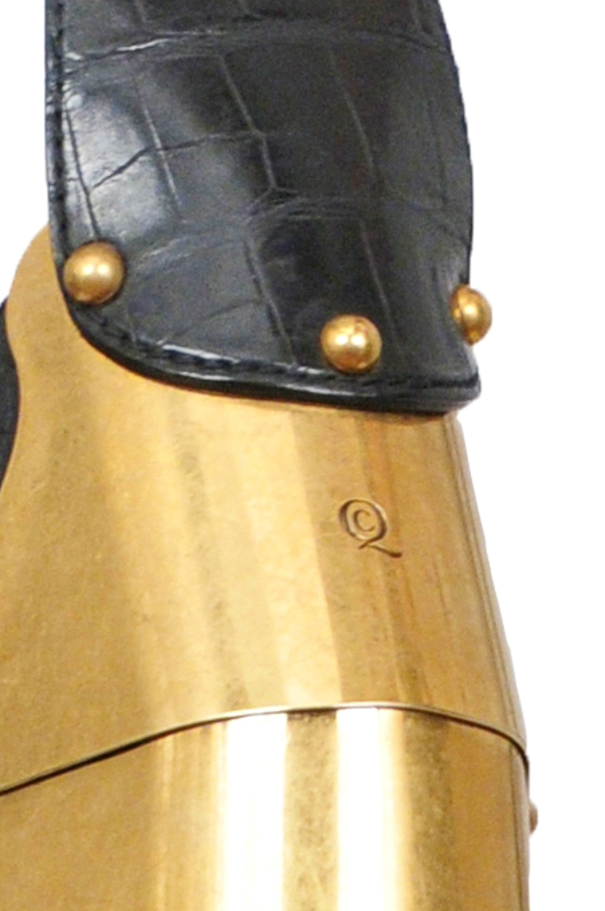 ALEXANDER MCQUEEN RARE LIMITED EDITION BRASS ARMOR BAG 2007