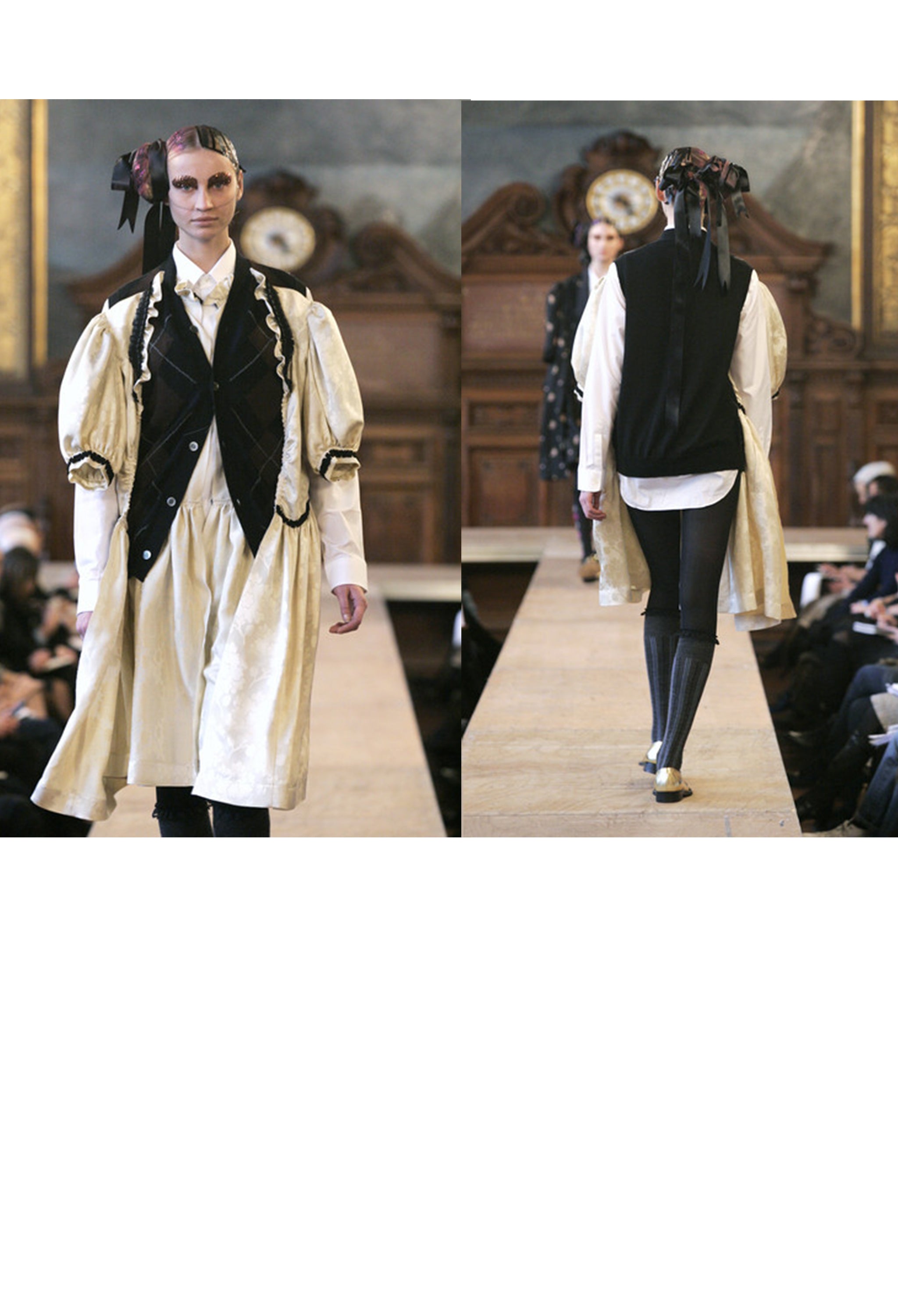 COMME DES GARCONS ARGYLE SWEATER WITH DRESS ATTACHED 2006