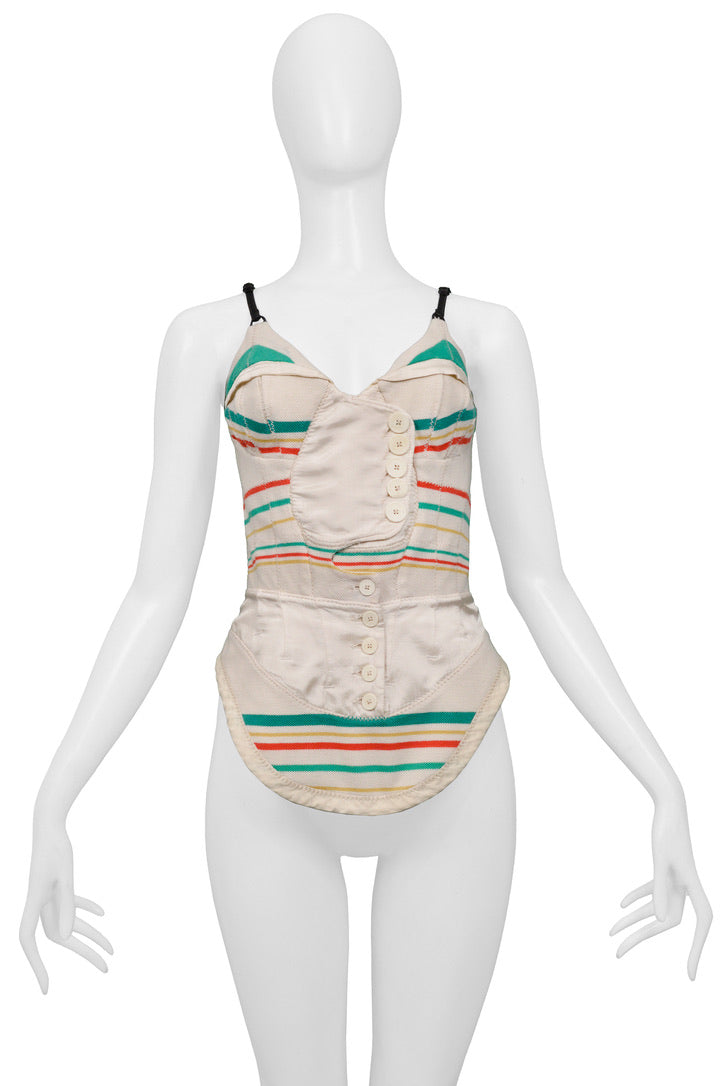 balenciaga by ghesquiere fencing corset top 2003 runway