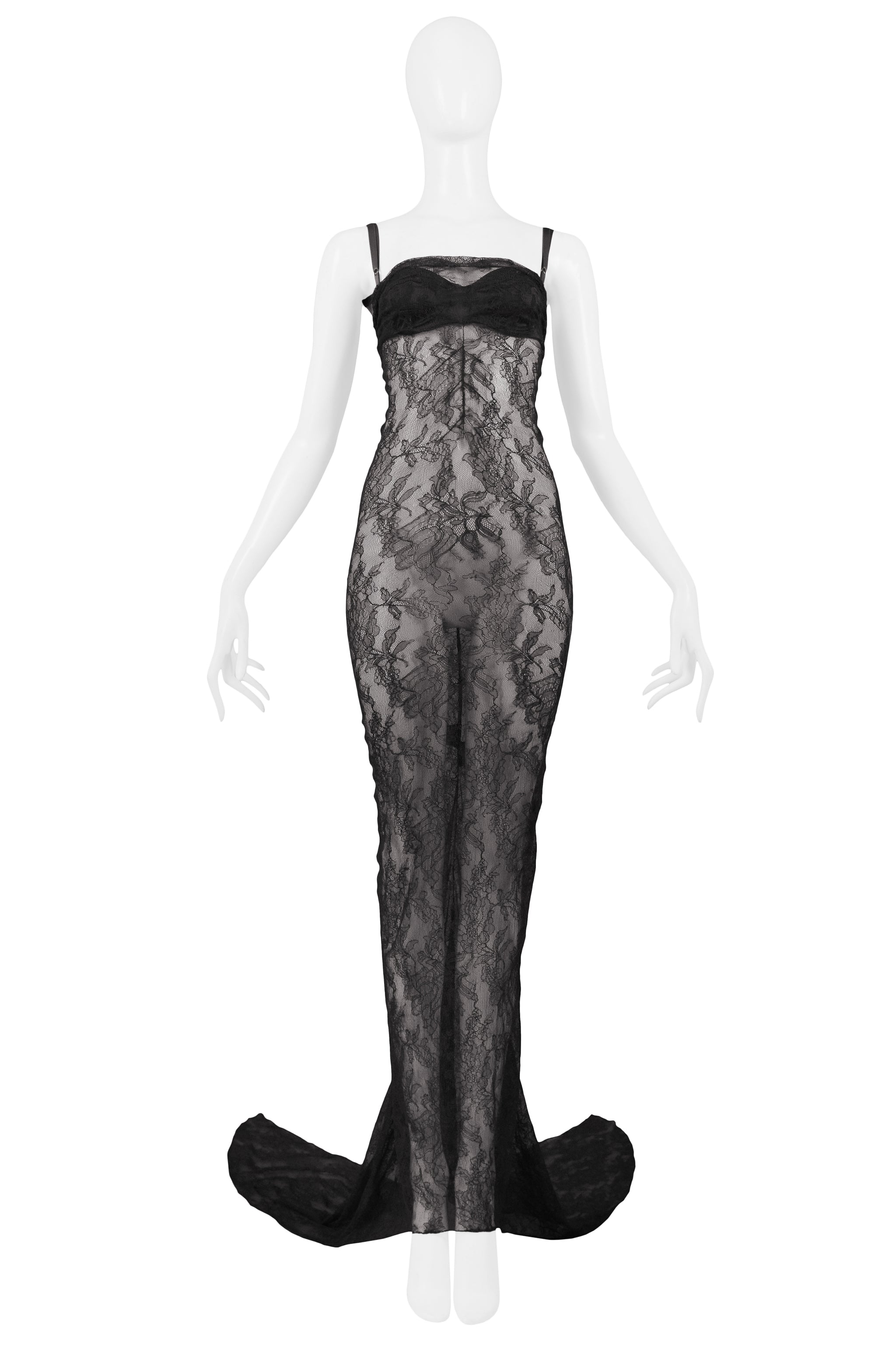 DOLCE & GABBANA LACE EVENING GOWN 1999