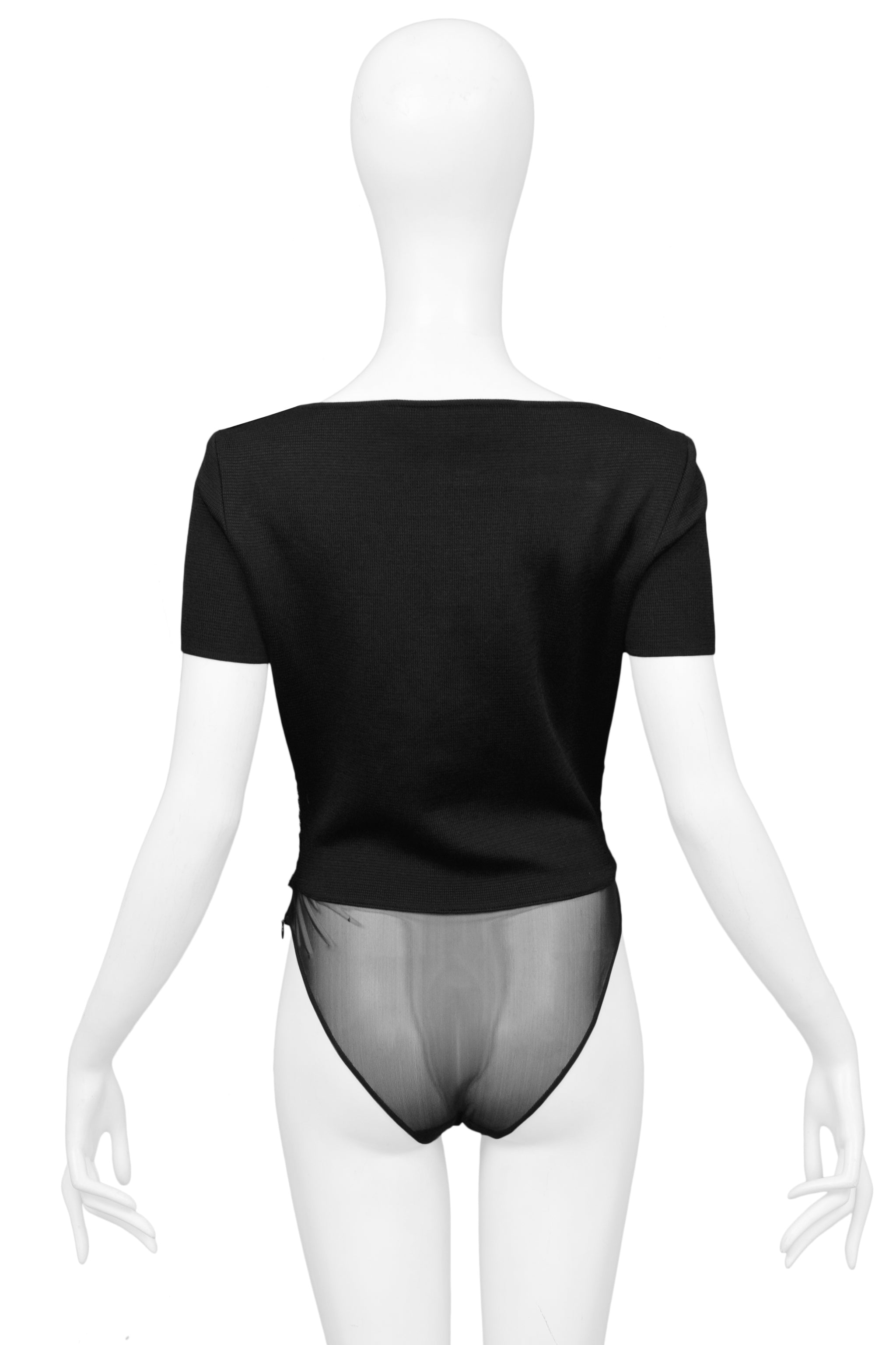 GIANFRANCO FERRE BLACK VELVET BODYSUIT