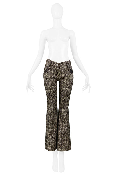 Leather best sale trim pants