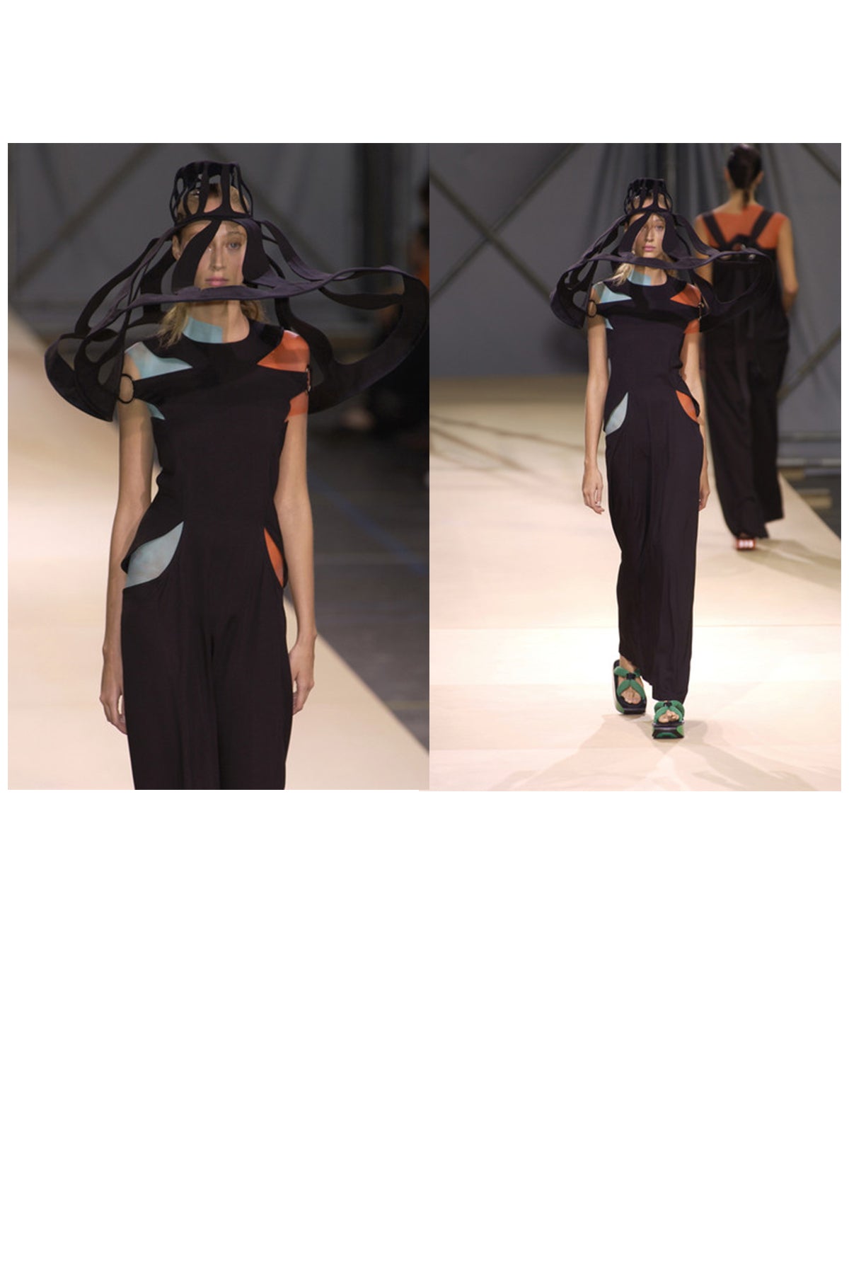 YOHJI YAMAMOTO BLACK CUTOUT GOWN 2004