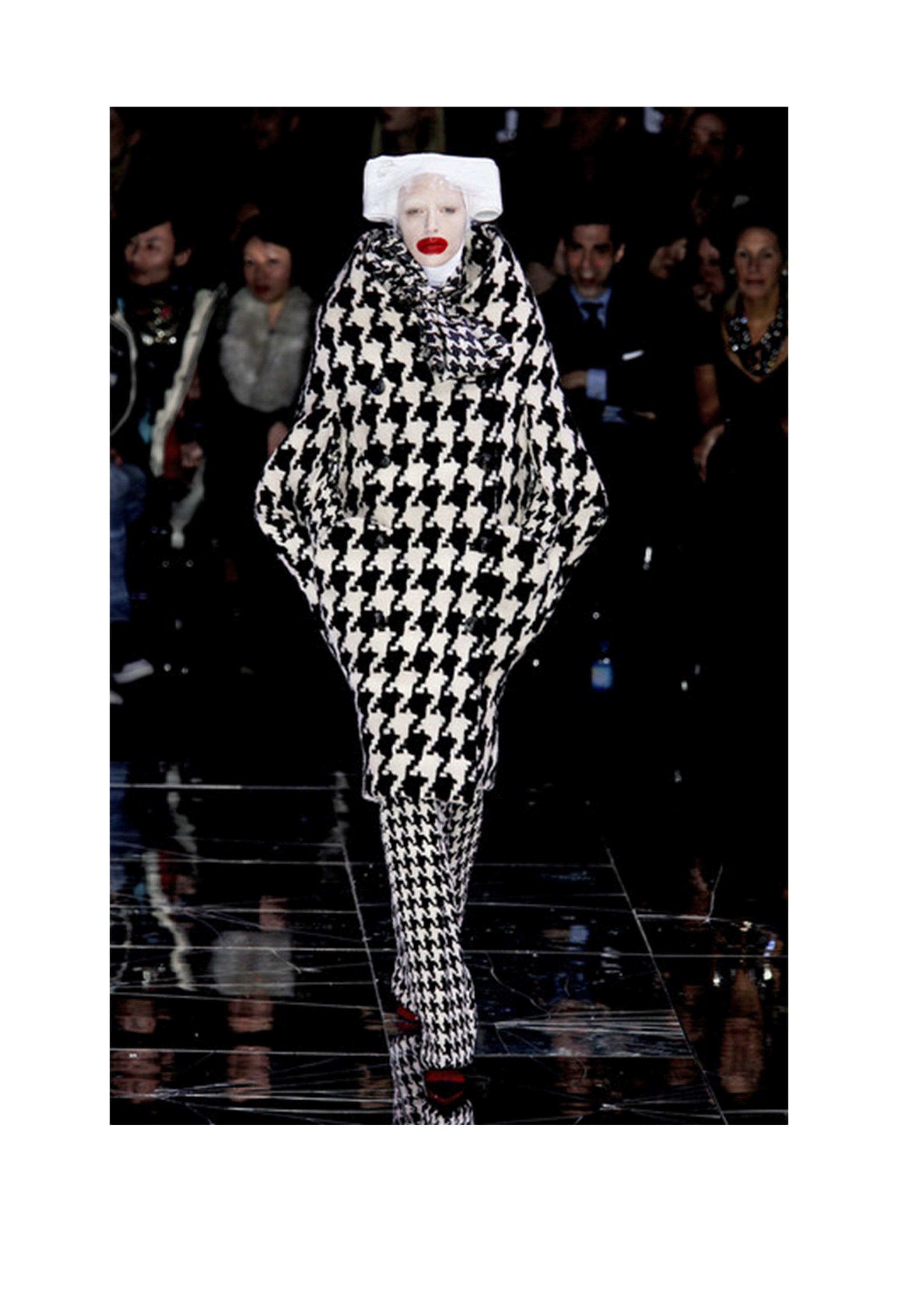 ALEXANDER MCQUEEN DOGTOOTH COCOON COAT 2009