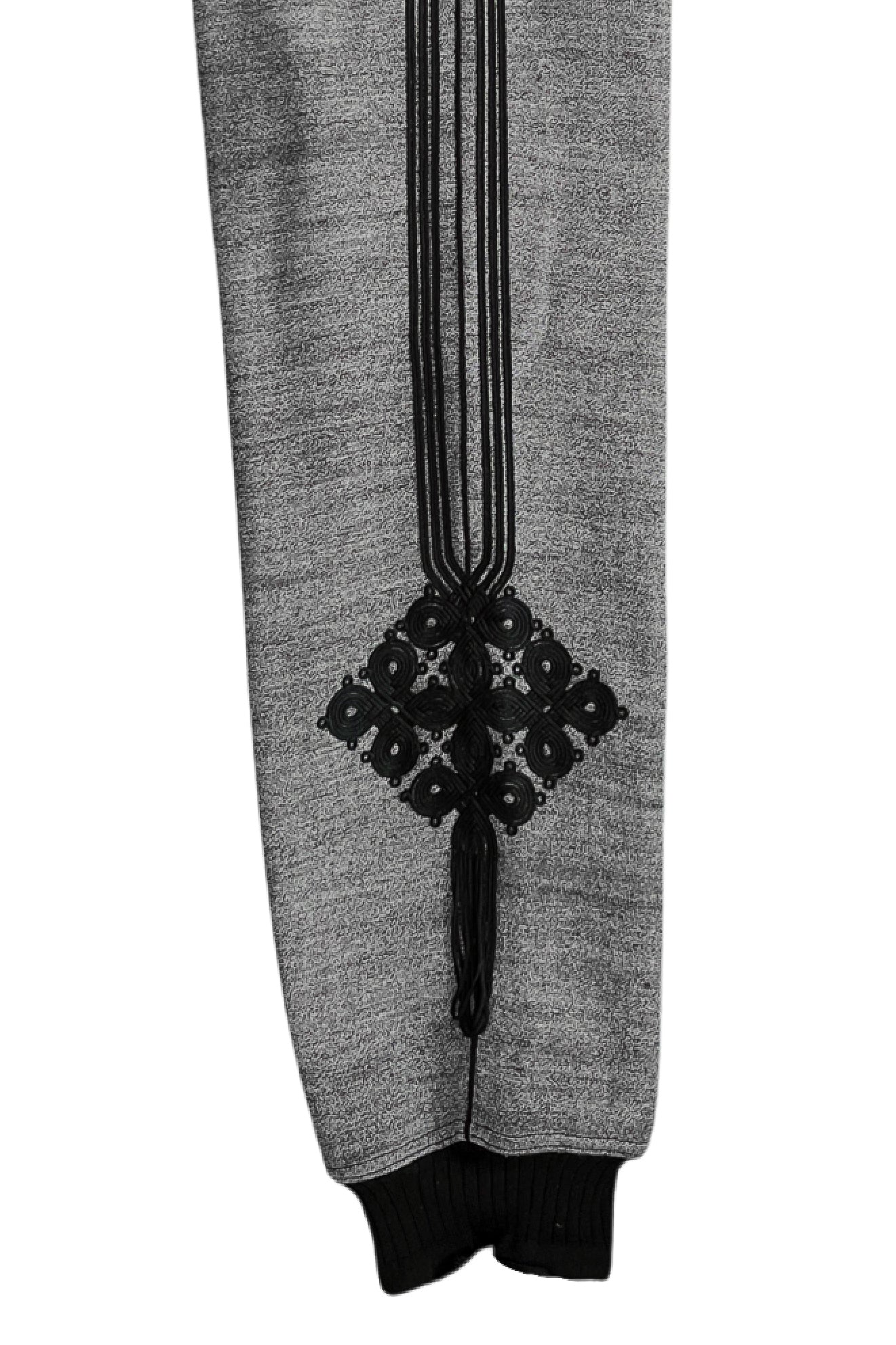 GAULTIER GREY SWEATPANTS WITH EMBROIDERY 2010