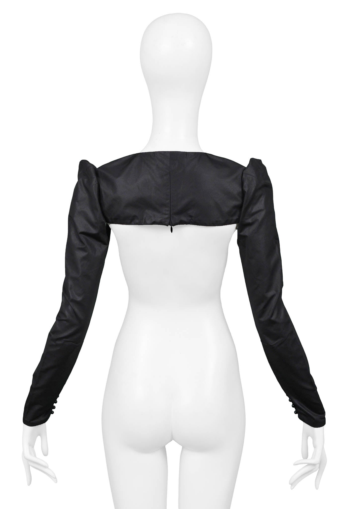 JEAN PAUL GAULTIER BLACK CROPPED MINI JACKET