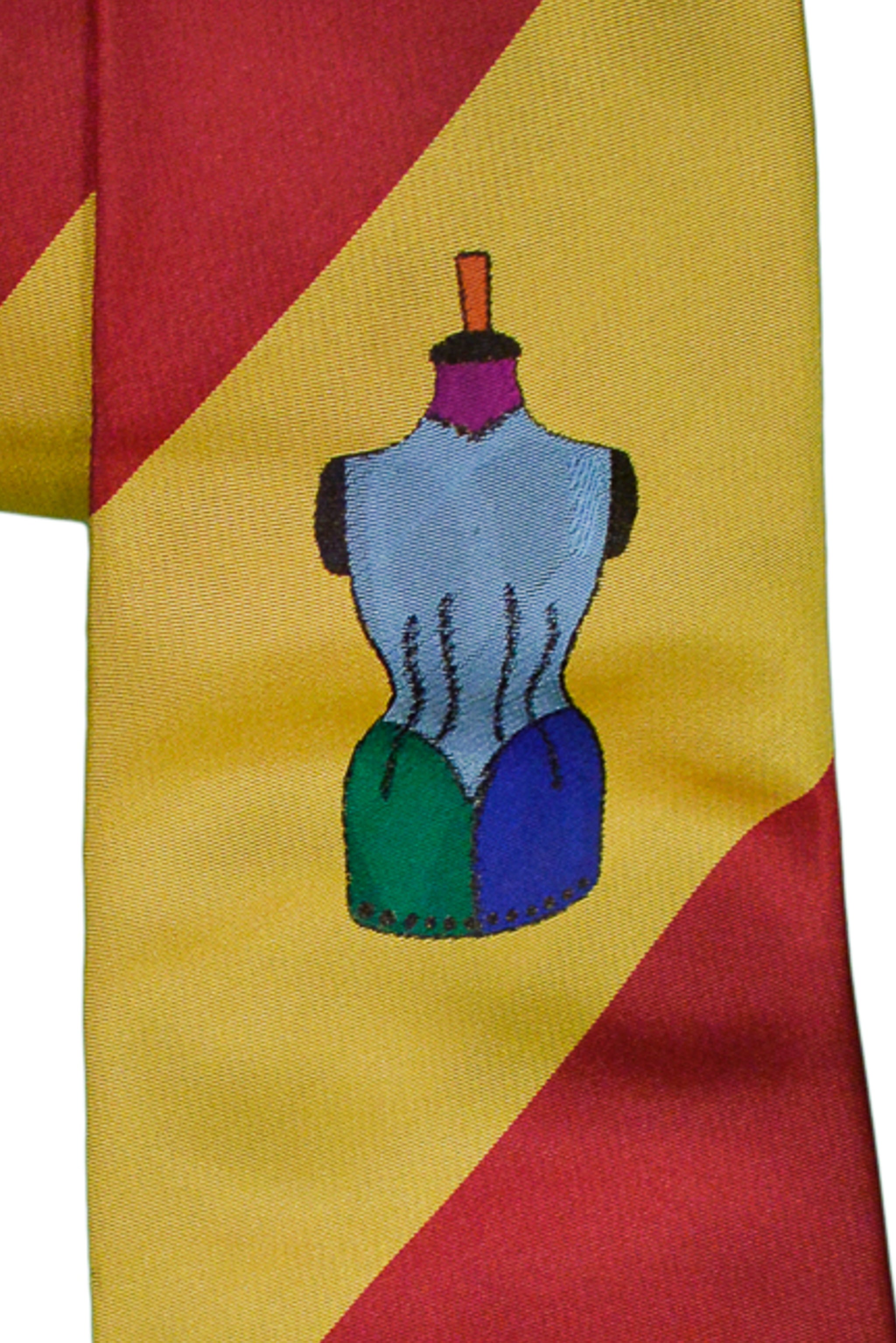 GAULTIER STRIPED MANNEQUIN DRESS FORM TIE 1990s