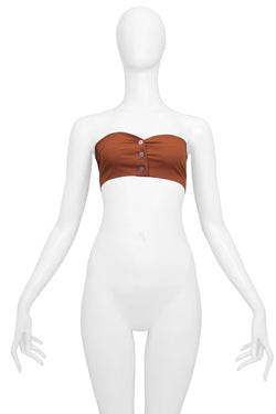 ROMEO GIGLI COPPER BUSTIER WITH BUTTONS
