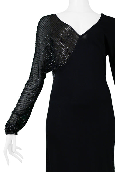 Halston online black gown