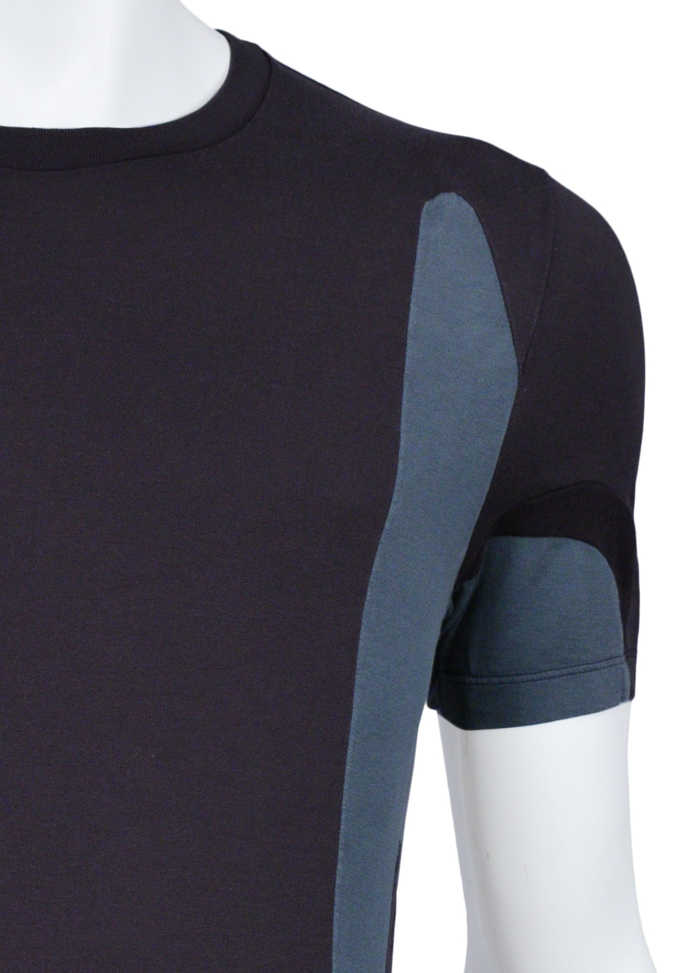 HELMUT LANG BLACK & GREY PANEL T-SHIRT 2003