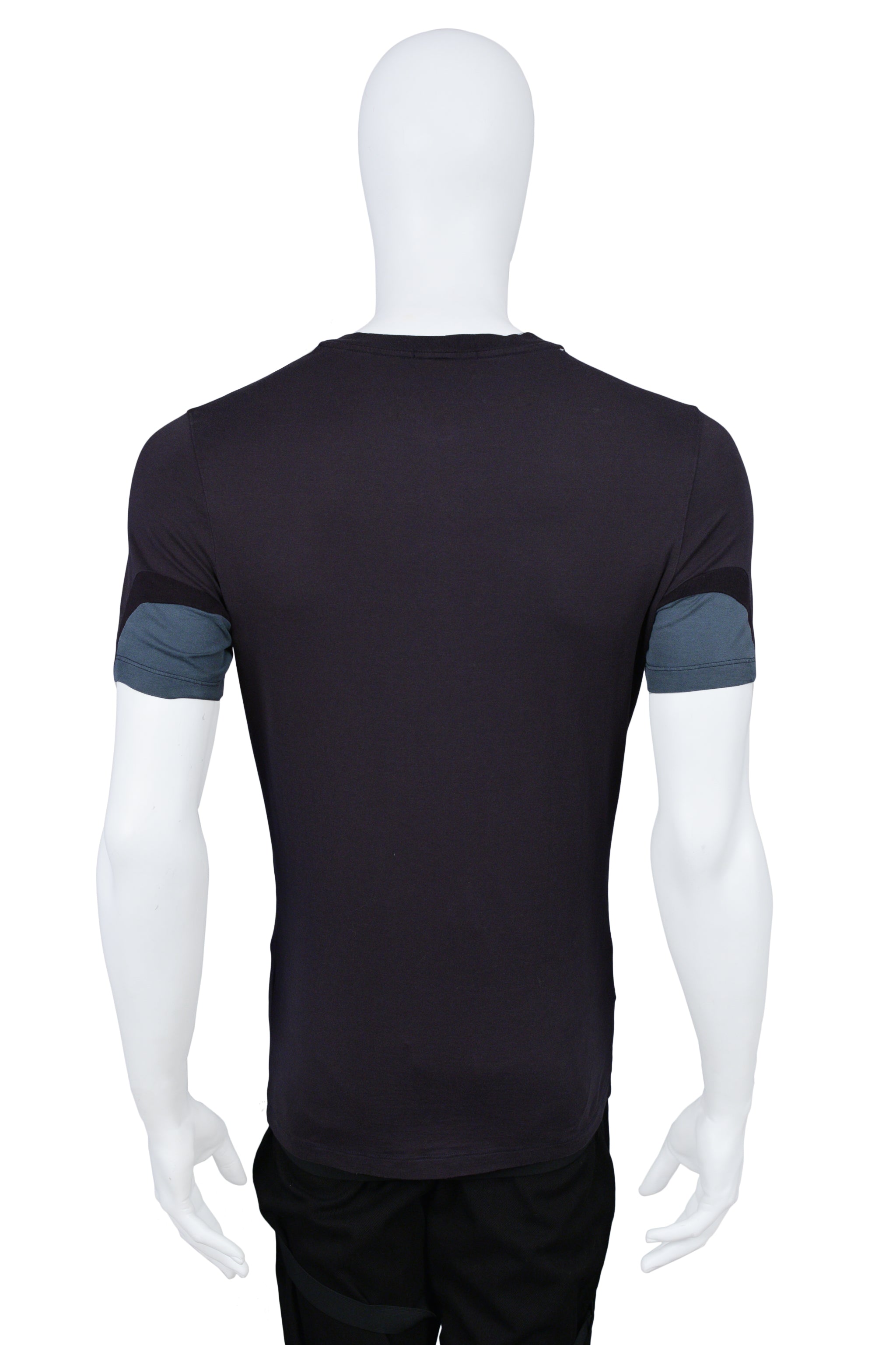 HELMUT LANG BLACK & GREY PANEL T-SHIRT 2003