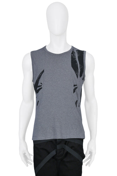 HELMUT LANG GREY & BLACK TANK TOP 2003