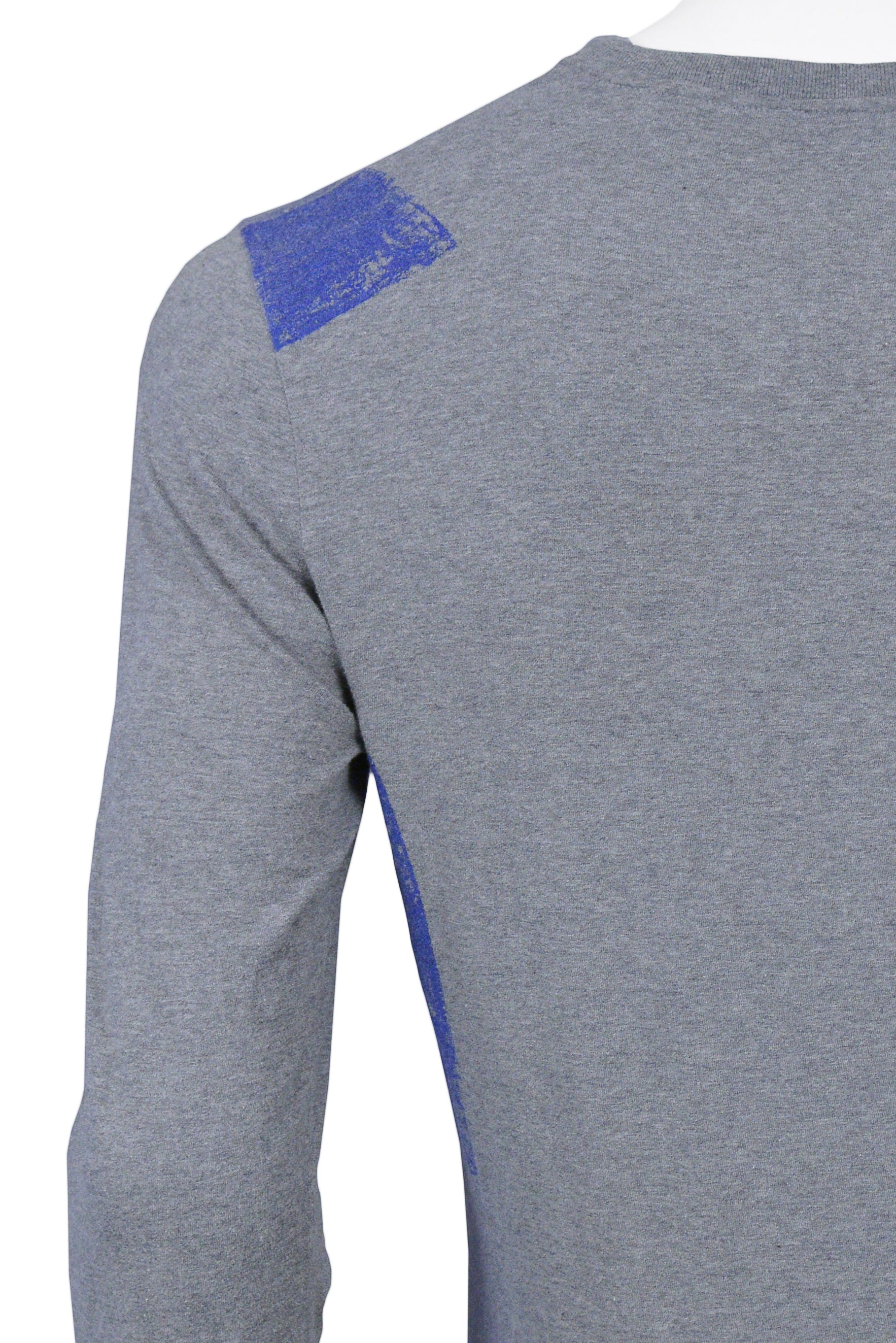 HELMUT LANG GREY & BLUE LONG SLEEVE T-SHIRT 2003