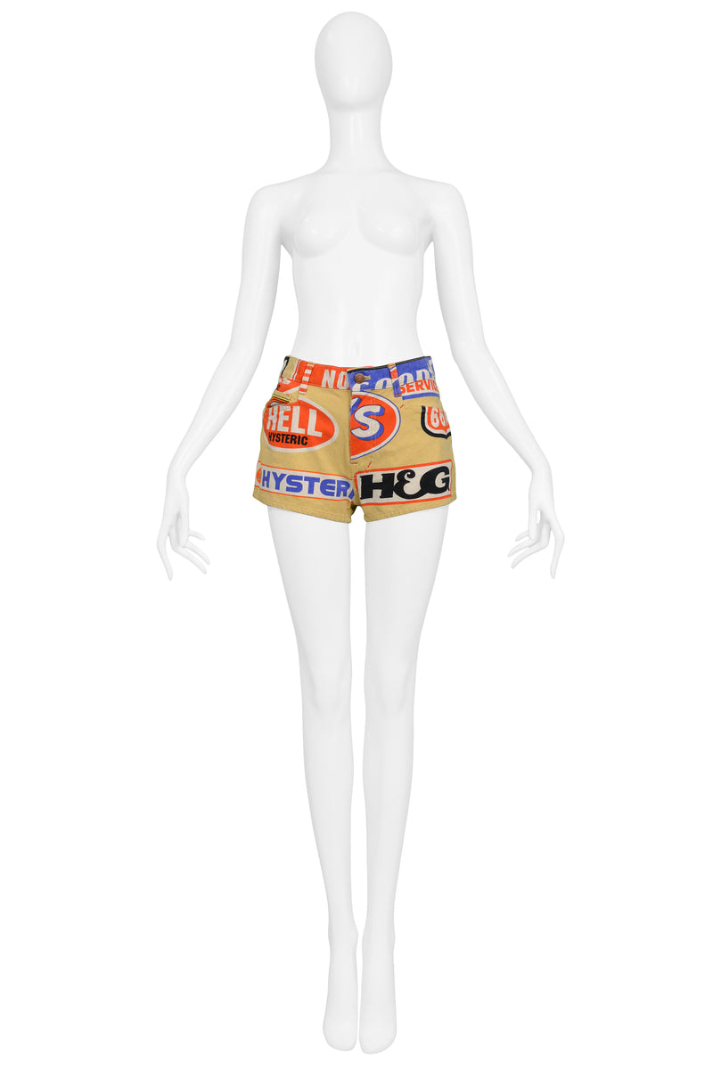 HYSTERIC GLAMOUR GAS STATION LOGO HOT PANTS