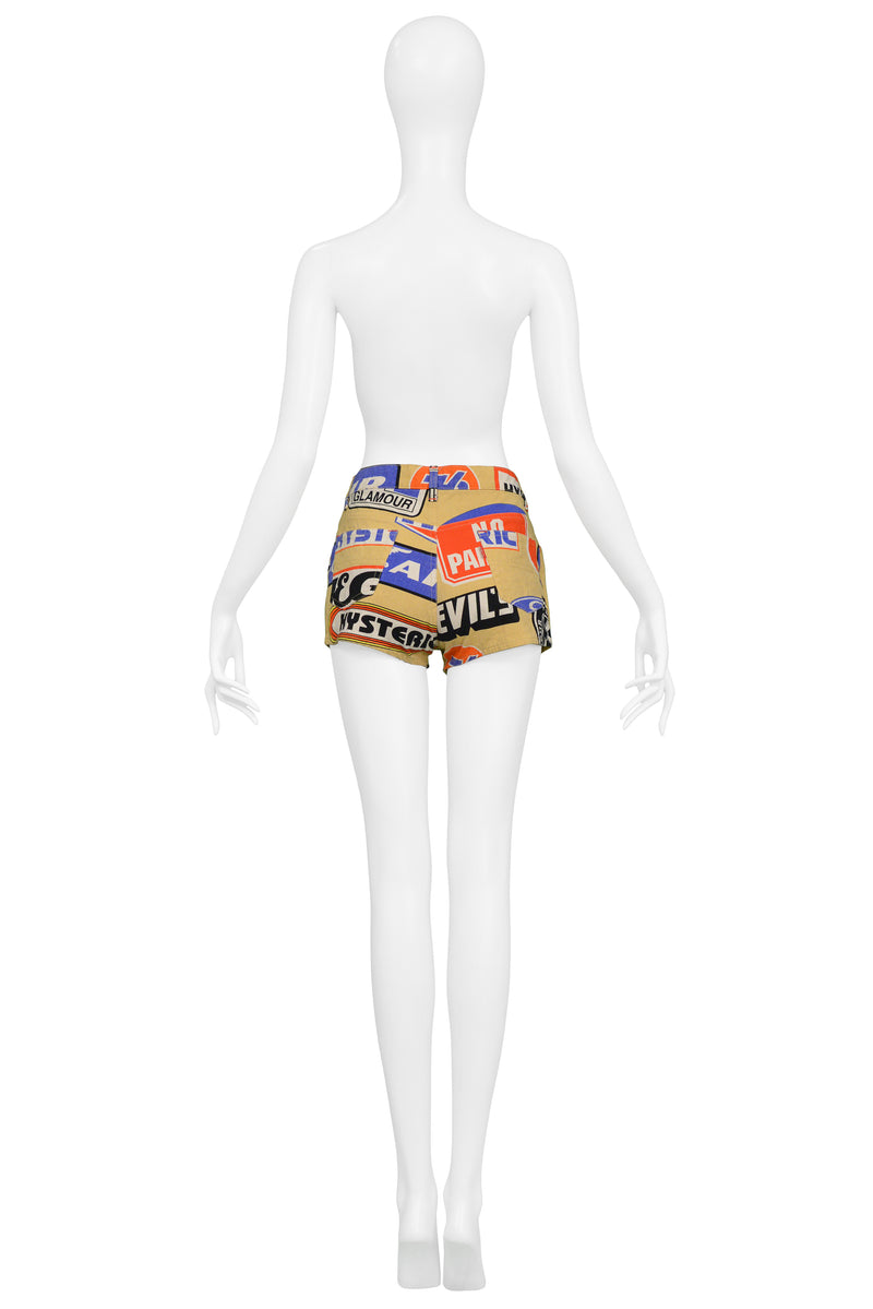 HYSTERIC GLAMOUR GAS STATION LOGO HOT PANTS