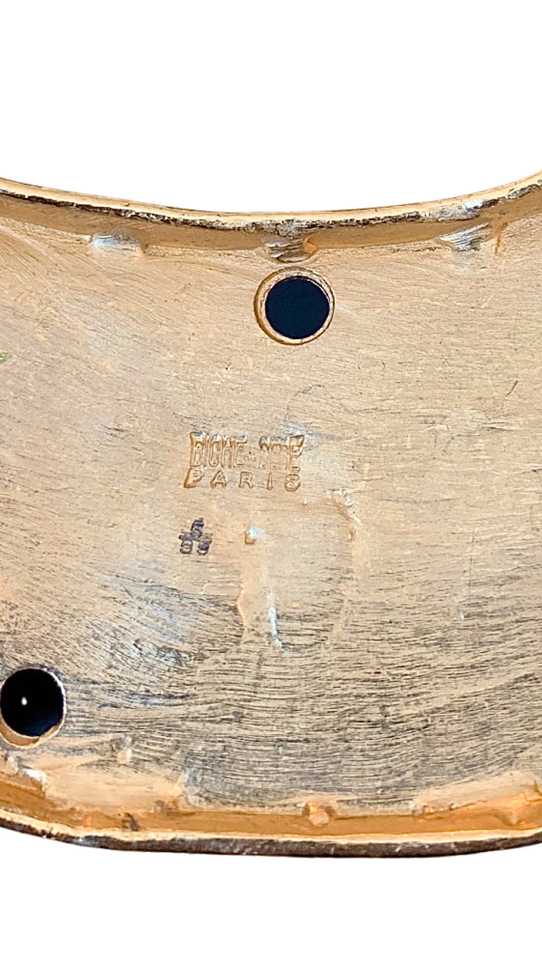 BICHE DE BERE GOLD HAMMERED HOLE PUNCHED COLLAR NECKLACE