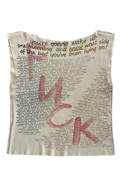 VIVIENNE WESTWOOD & MALCOLM MCLAREN SEX "WHAT SIDE OF THE BED..." T-SHIRT 1975-76