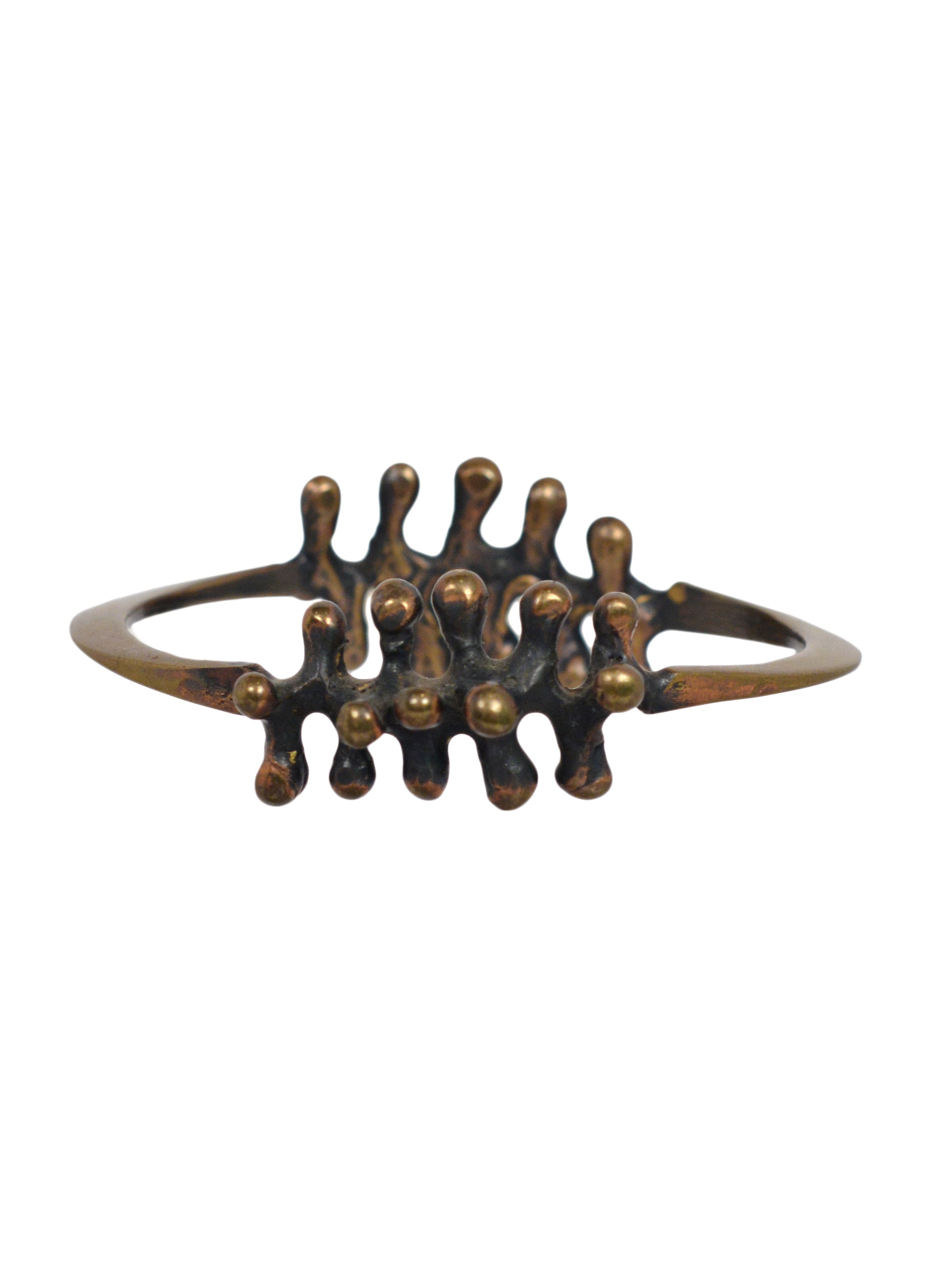 JACK BOYD BRUTALIST BRONZE DOUBLE SPORE BRACELET