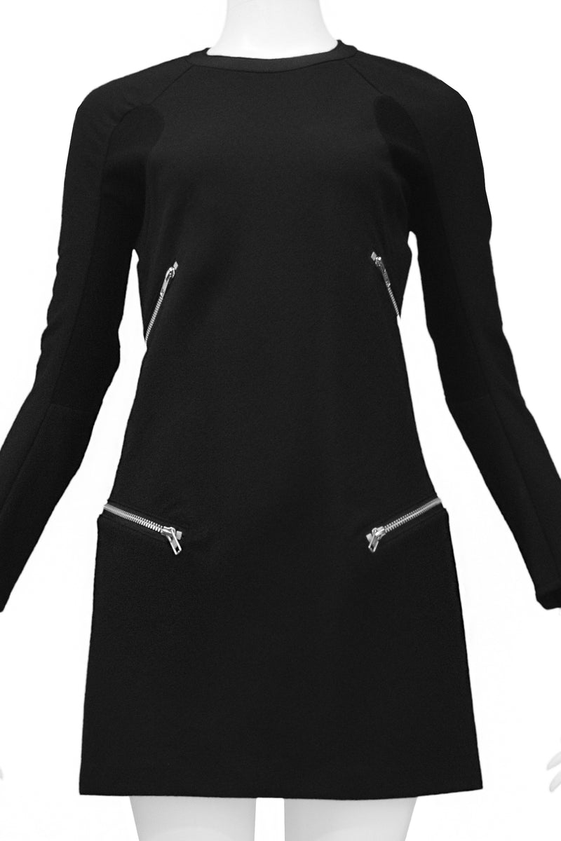 JUNYA WATANABE BLACK WOOL ZIPPER DRESS 2013