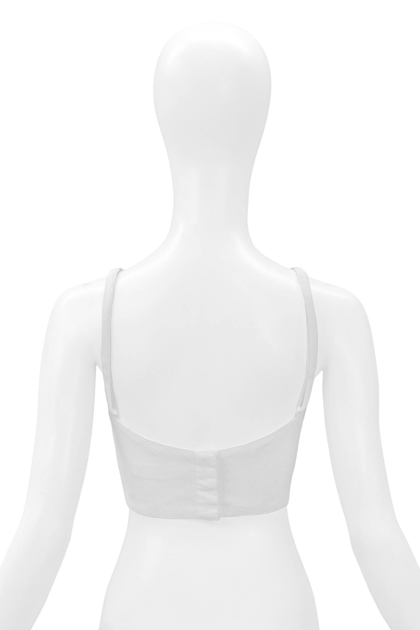 LOLITA LEMPICKA WHITE PIQUE BUSTIER