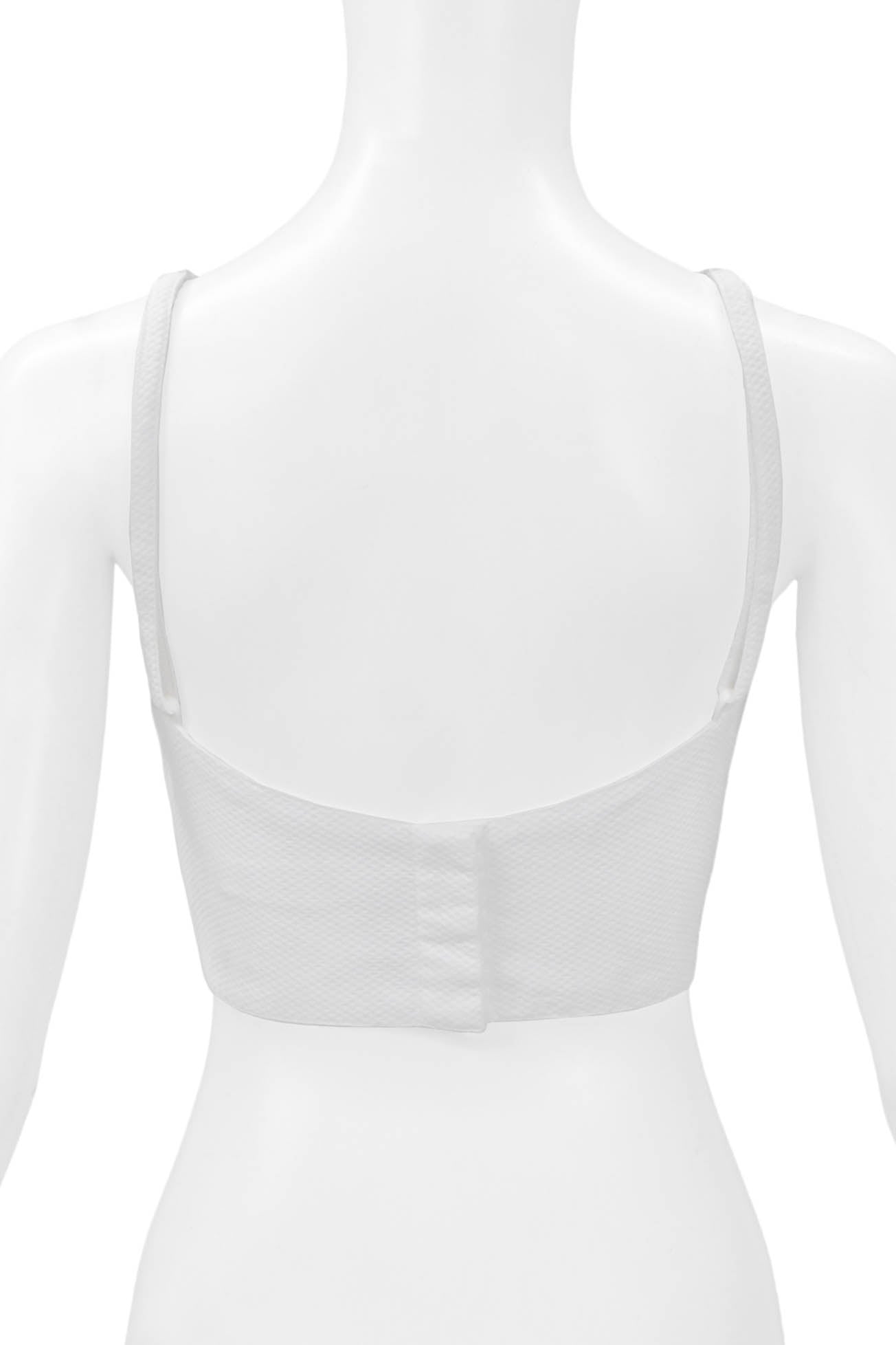 LOLITA LEMPICKA WHITE PIQUE BUSTIER