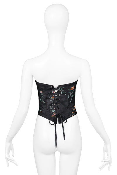 LOLITA LEMPICKA FLORAL EMBROIDERED BUSTIER 2000