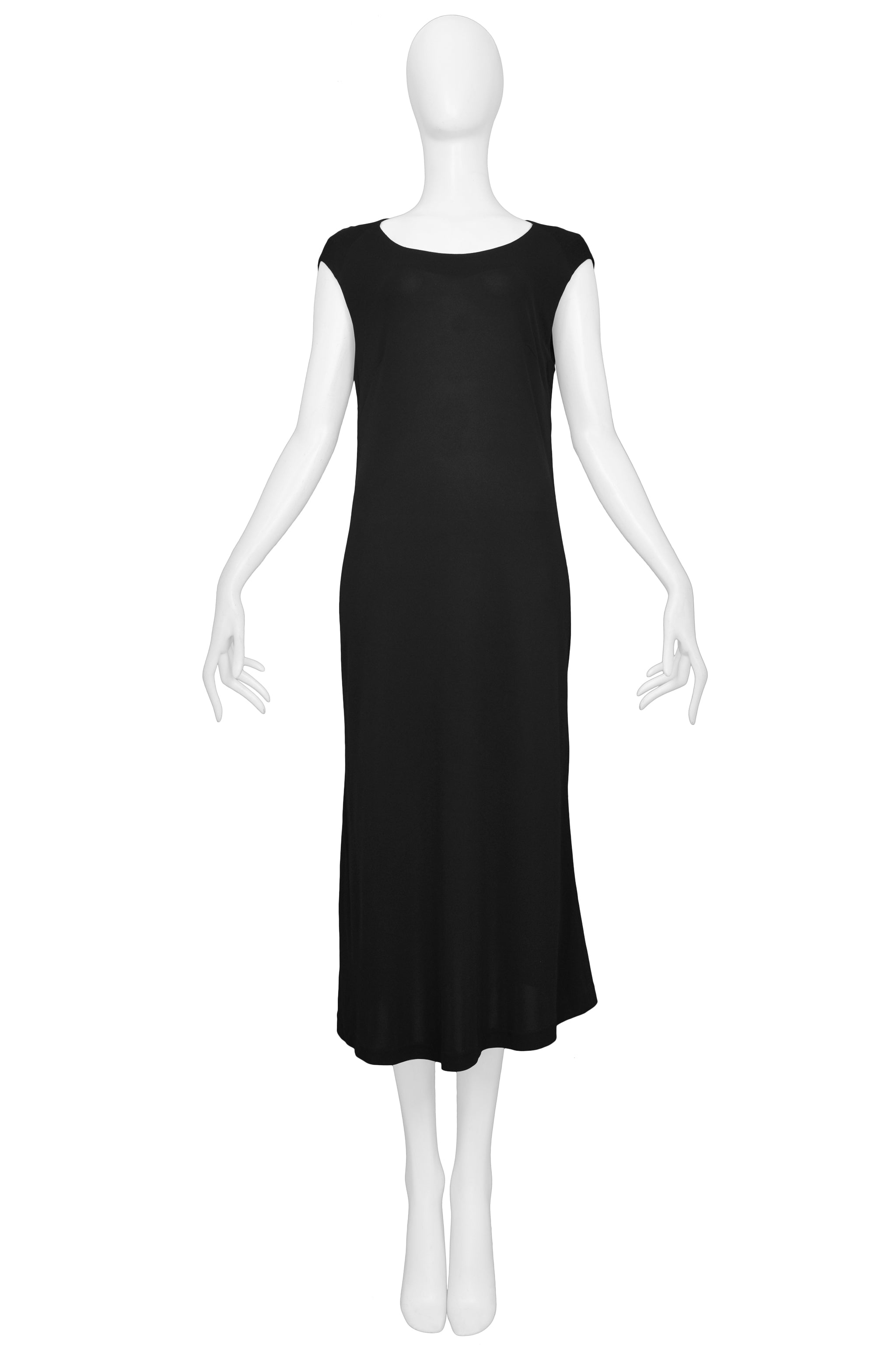 MARGIELA CLASSIC BLACK RAYON DRESS