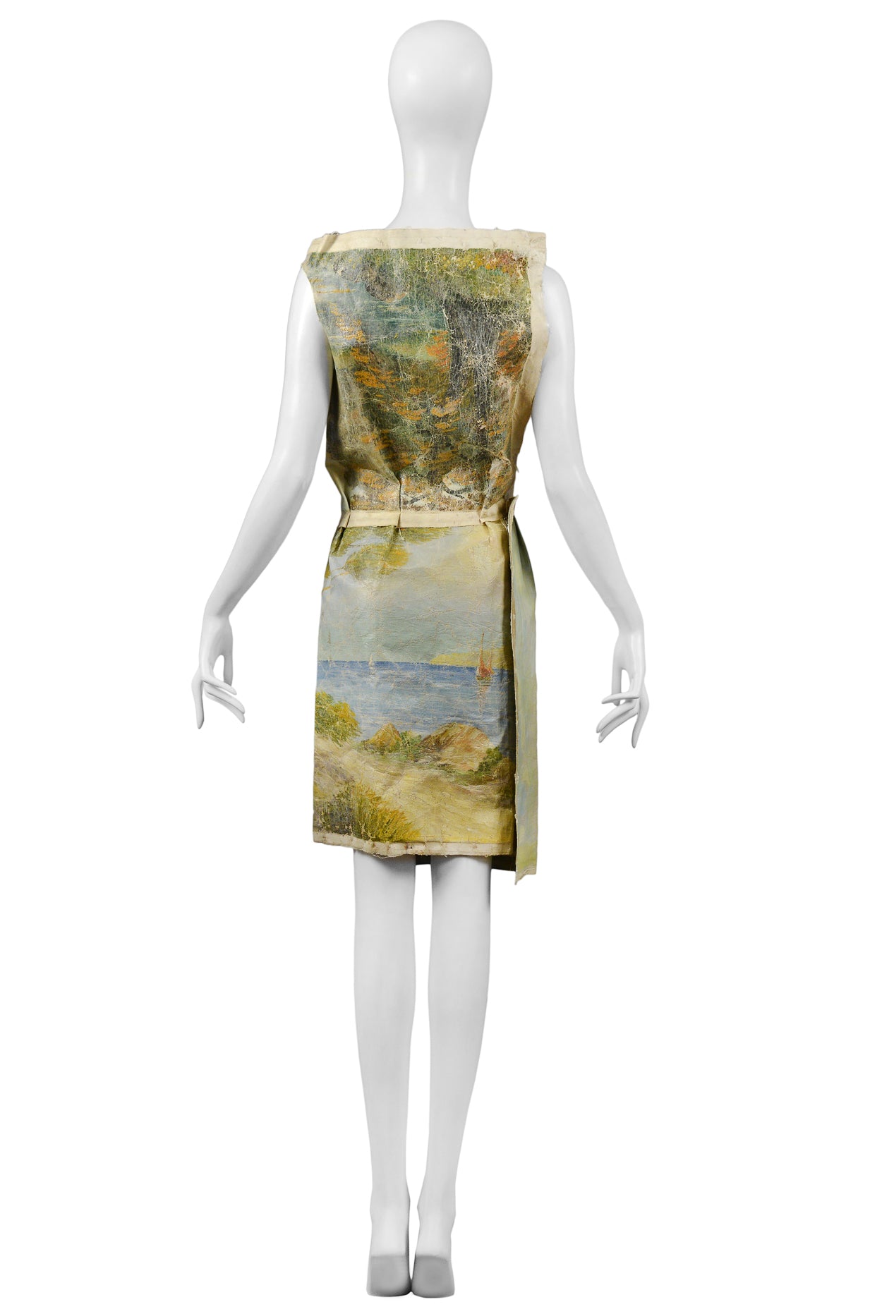 MAISON MARGIELA HAND PAINTED CANVAS DRESS 2007