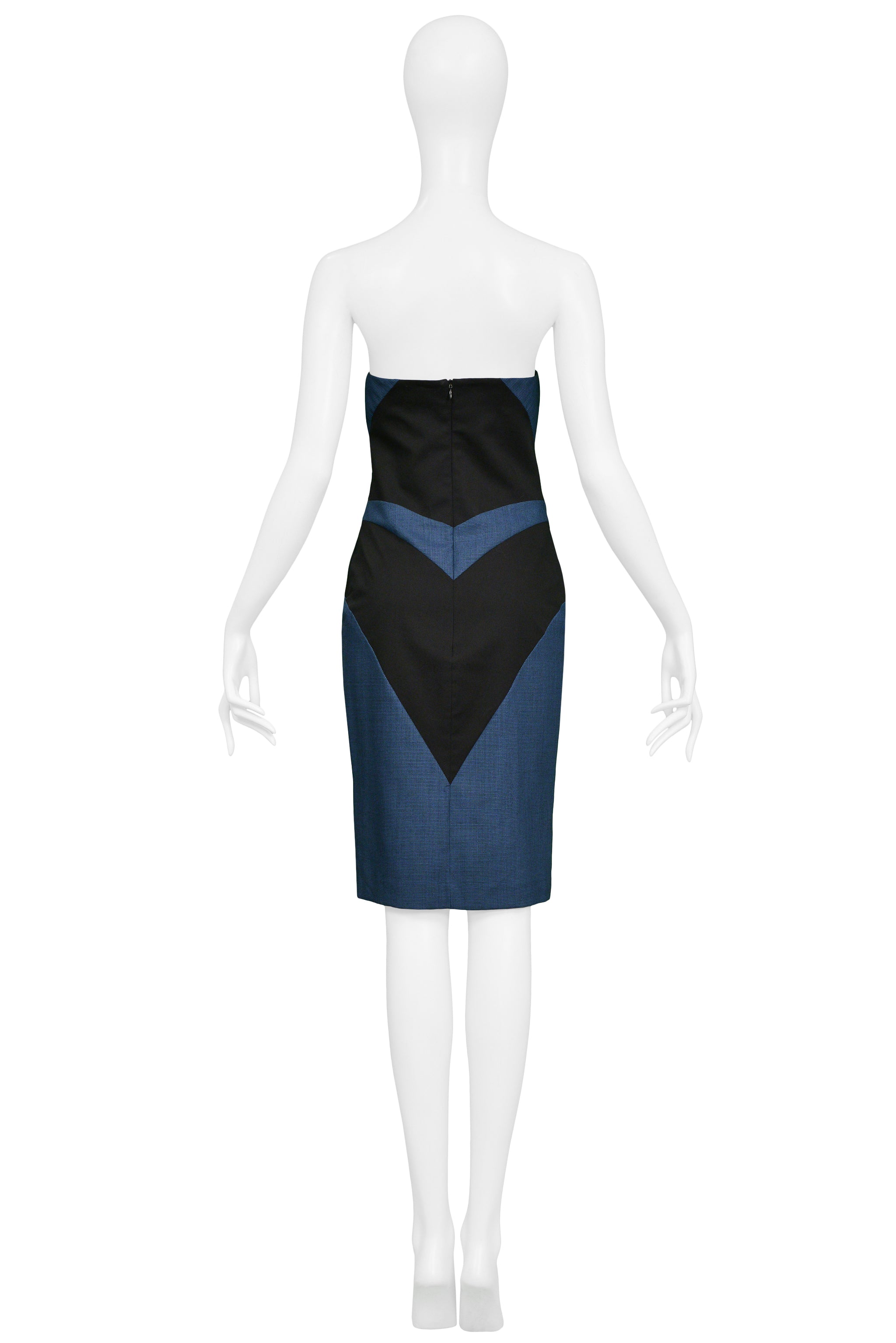 ALEXANDER MCQUEEN FLAG PANEL STRAPLESS DRESS 1998