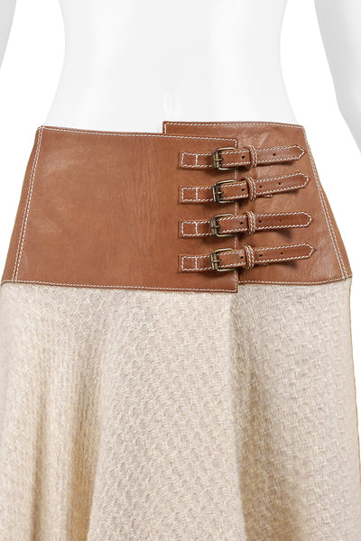 スカート alexander mcqueen WOOL AND MOHAIR SKIRT (718773_QJAC71000) Vintage Alexander McQueen Clothing