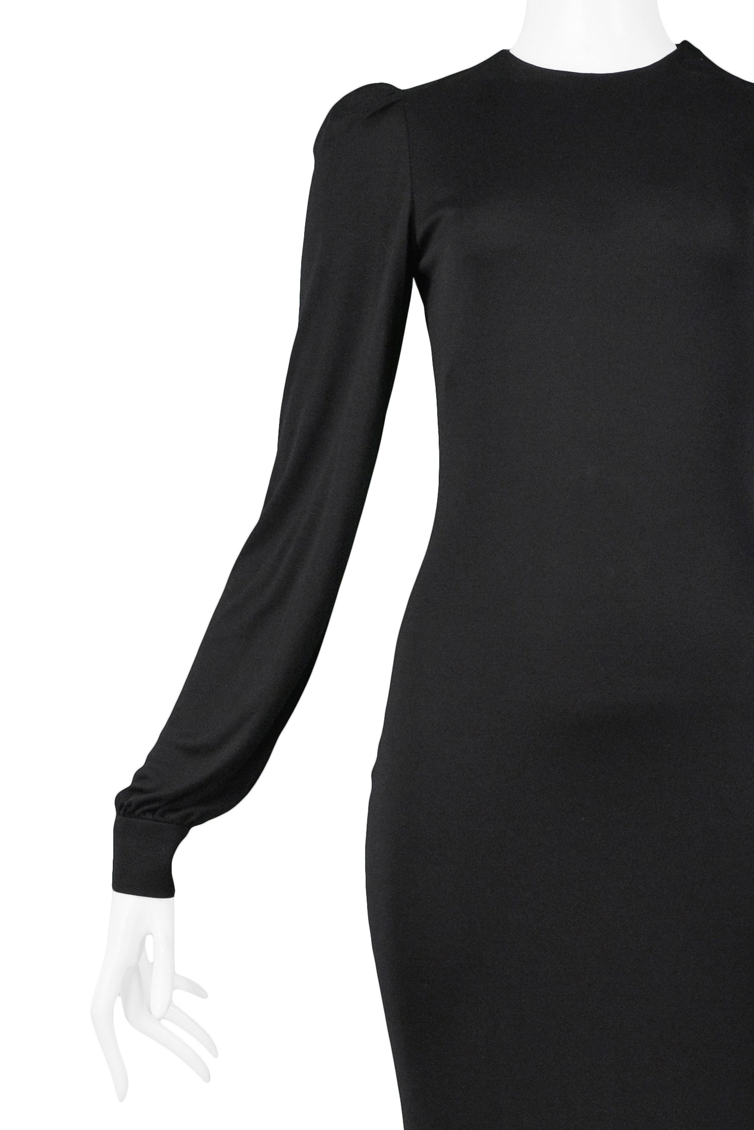 ALEXANDER MCQUEEN BLACK LACE BACK "HITCHCOCK" DRESS 2005