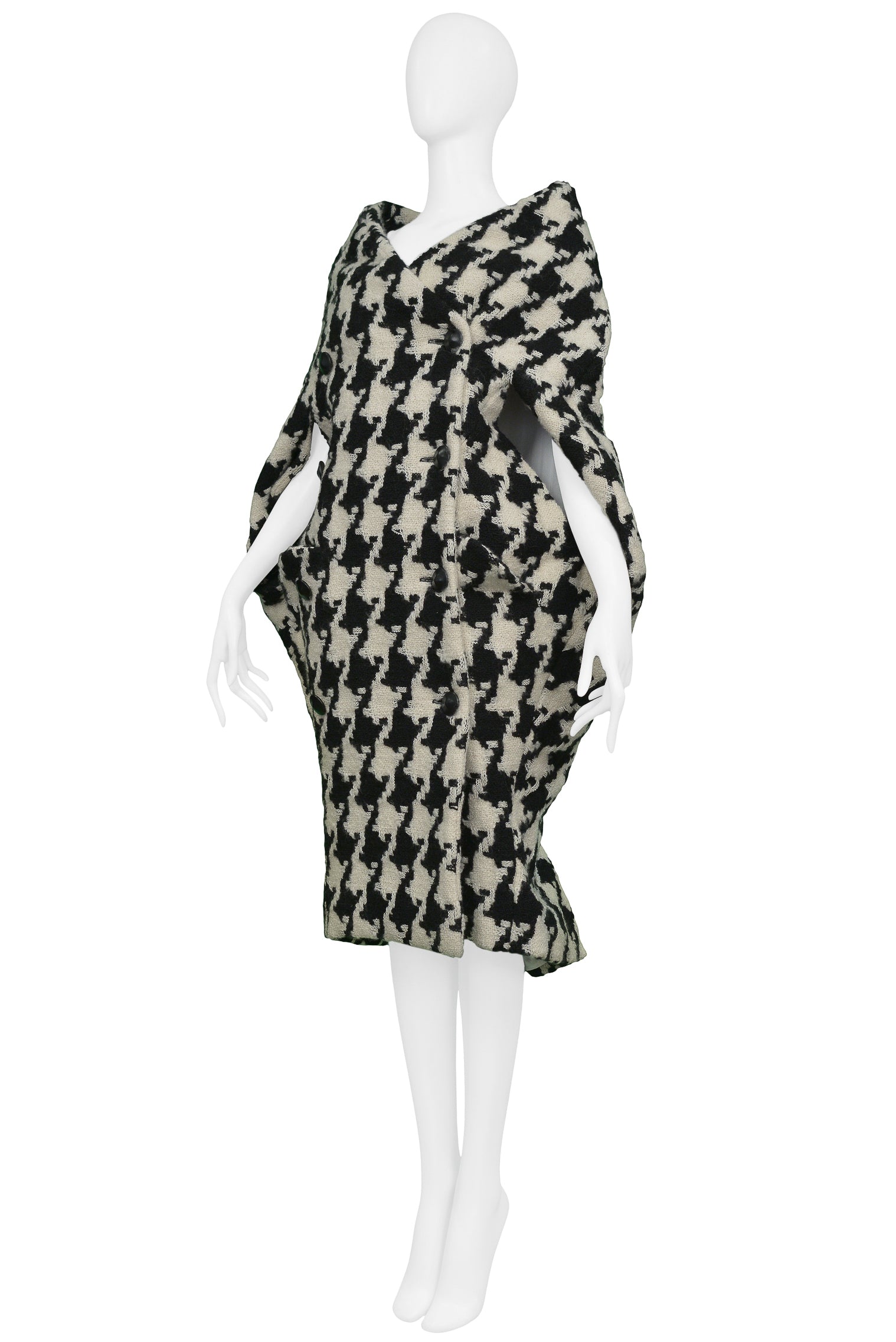 ALEXANDER MCQUEEN DOGTOOTH COCOON COAT 2009