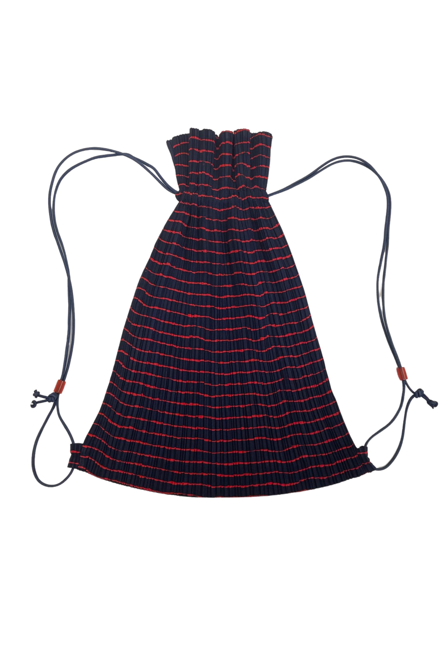 ISSEY MIYAKE NAVY & RED PLEATS PLEASE BACKPACK BAG