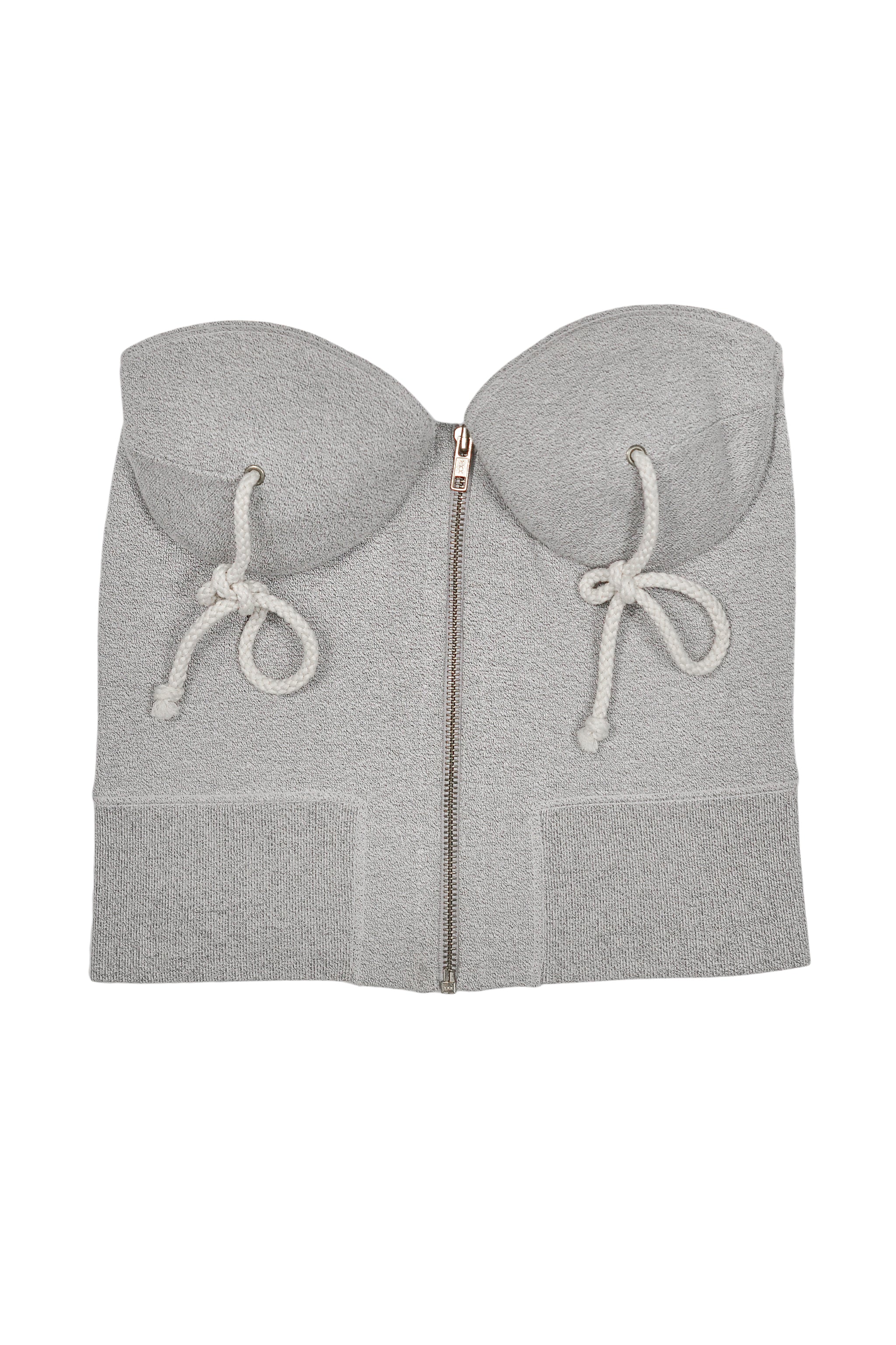MOSCHINO GREY SWEATSHIRT BUSTIER 1994