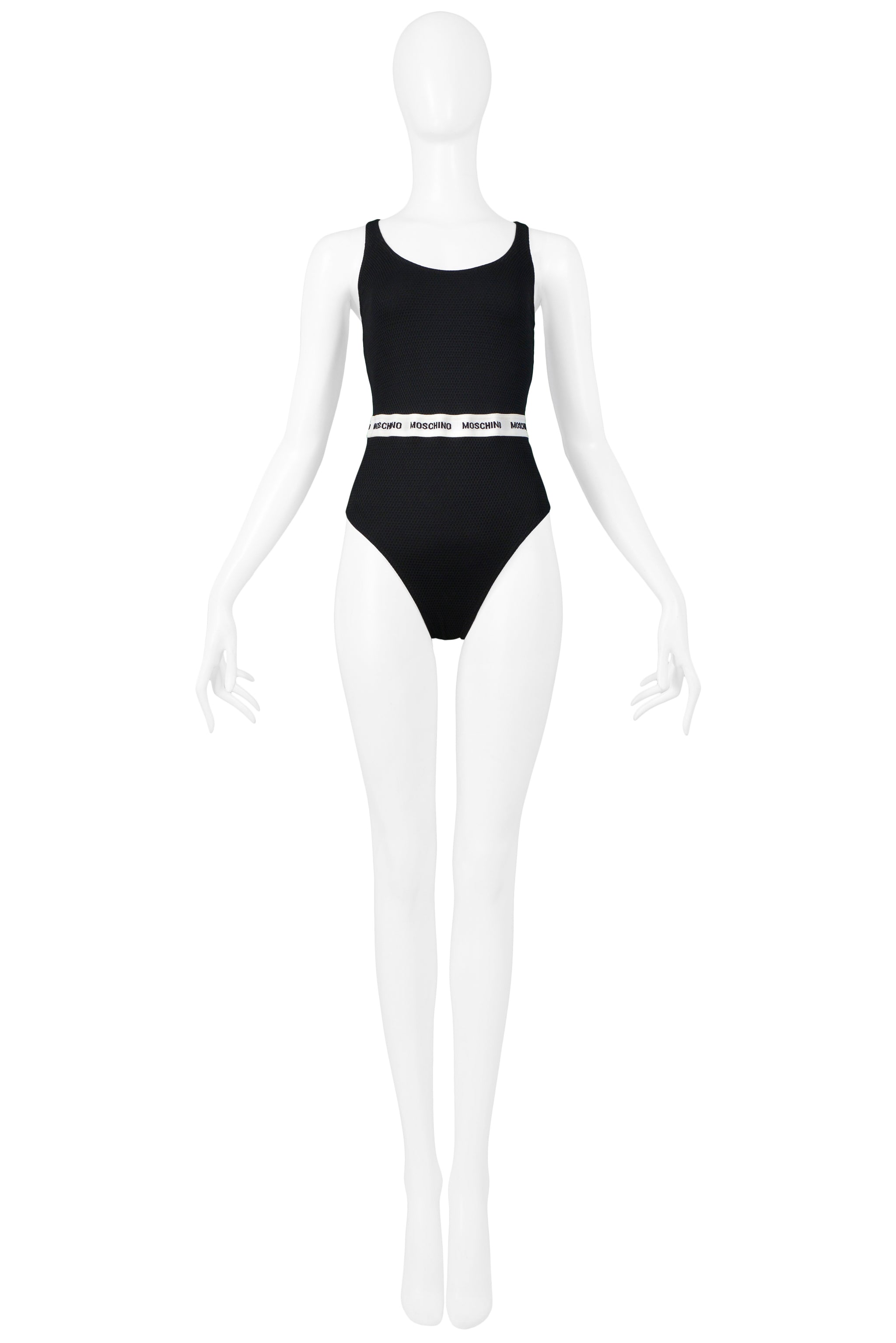 MOSCHINO BLACK UNDERWEAR INSPIRED SWIMSUIT