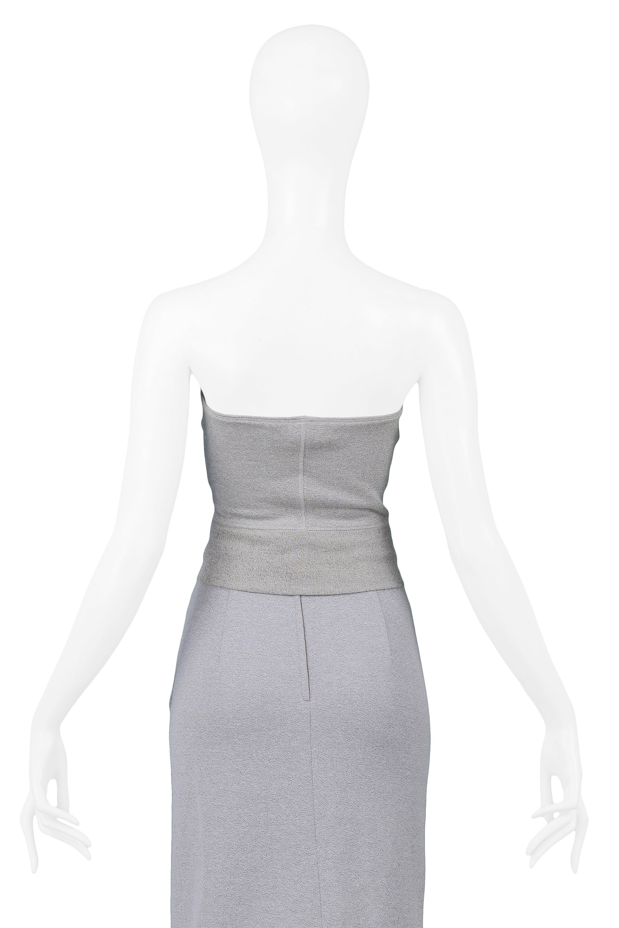 MOSCHINO GREY SWEATSHIRT BUSTIER 1994