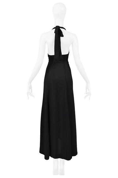 k*o様 MUSE de DeuxiemeClasseMAINEvintageス OSSIE BLACK MOSS CREPE HALTER DRESS