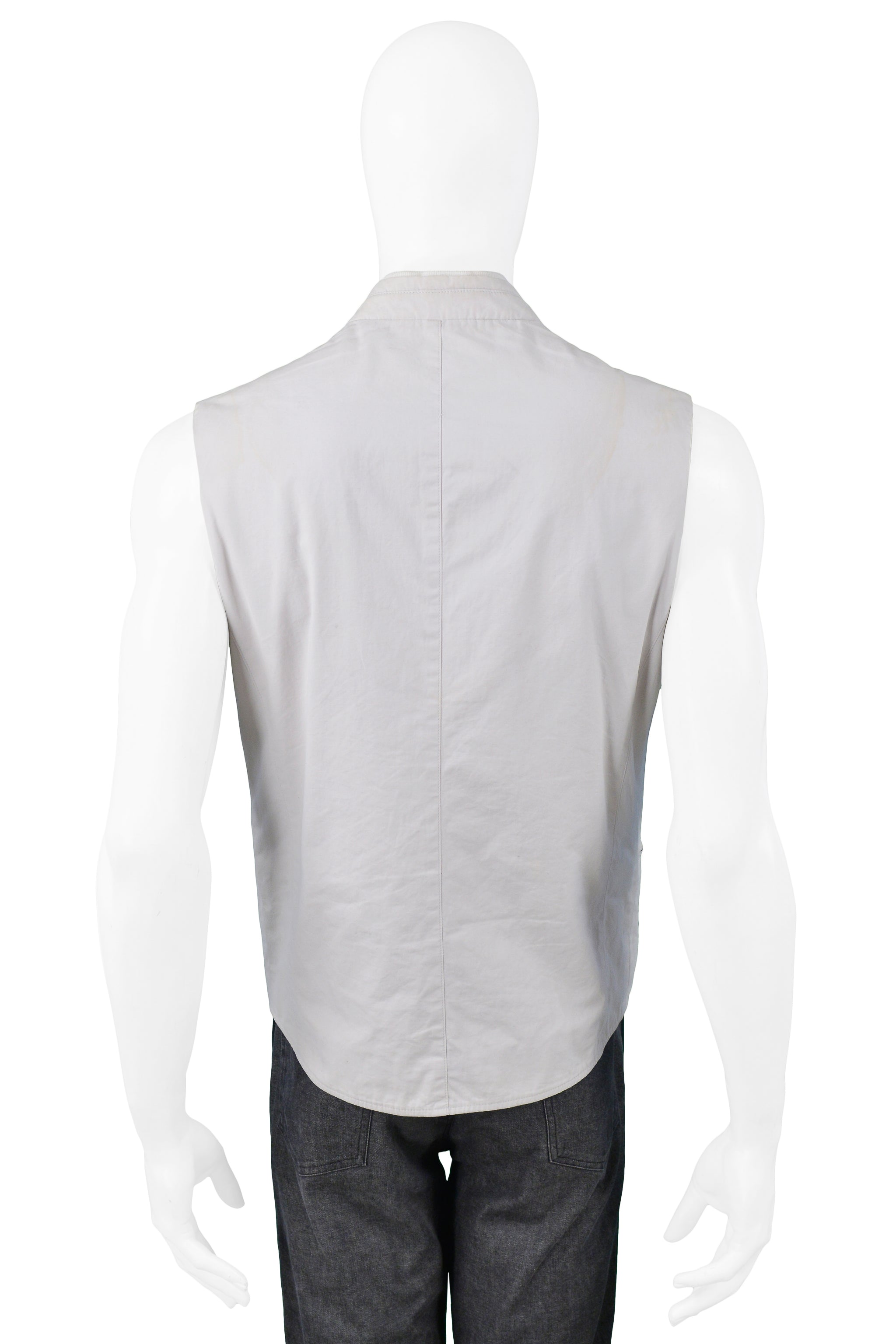 RAF SIMONS OFF WHITE ZIPPER MOTO VEST 2009