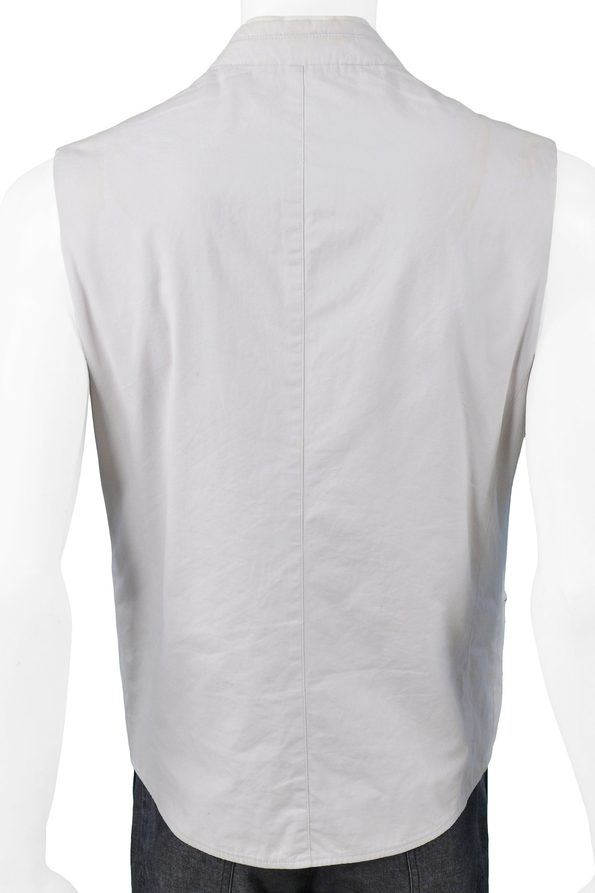 RAF SIMONS OFF WHITE ZIPPER MOTO VEST 2009