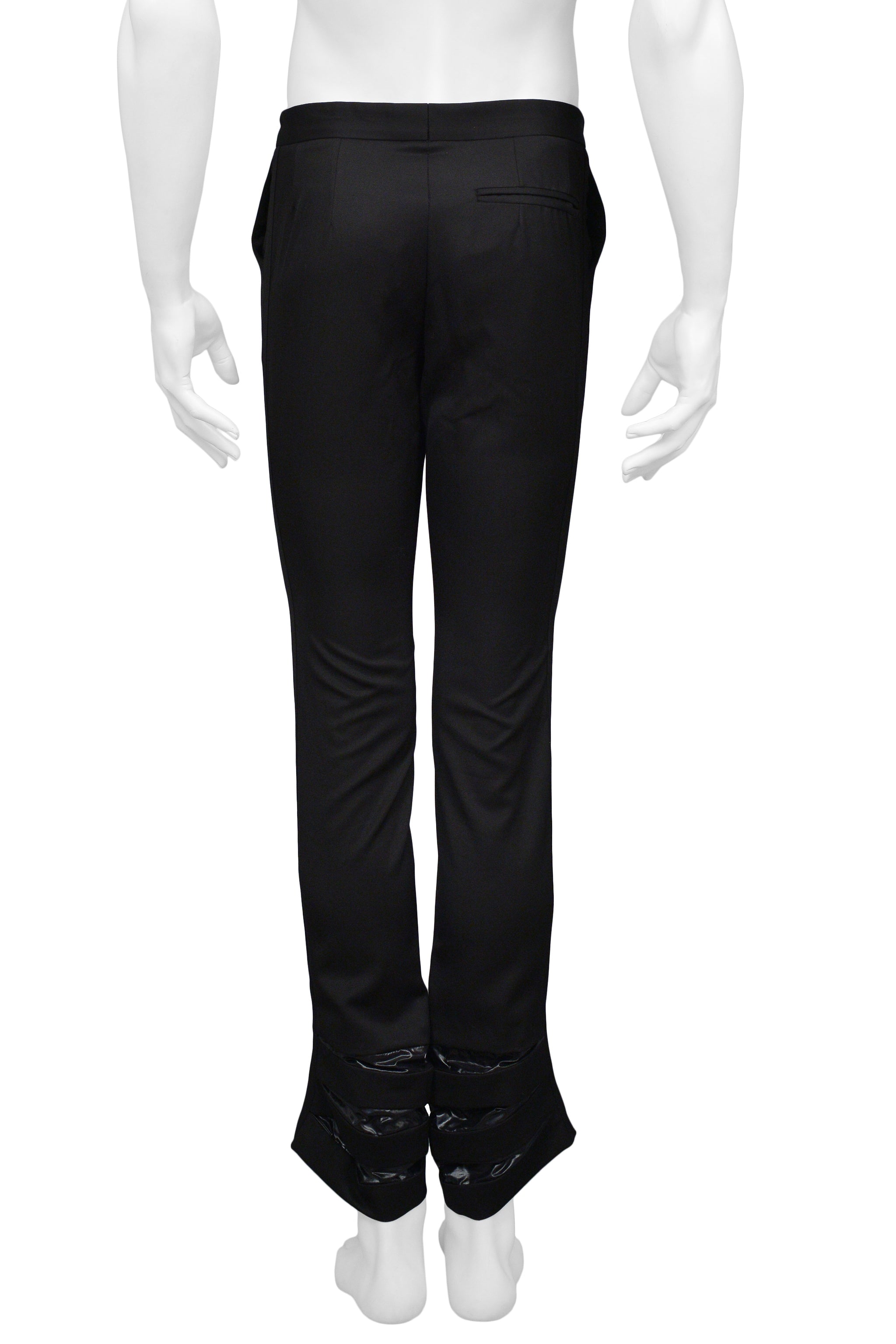 RAF SIMONS BLACK ACCORDION ALIEN PANTS 2007-08