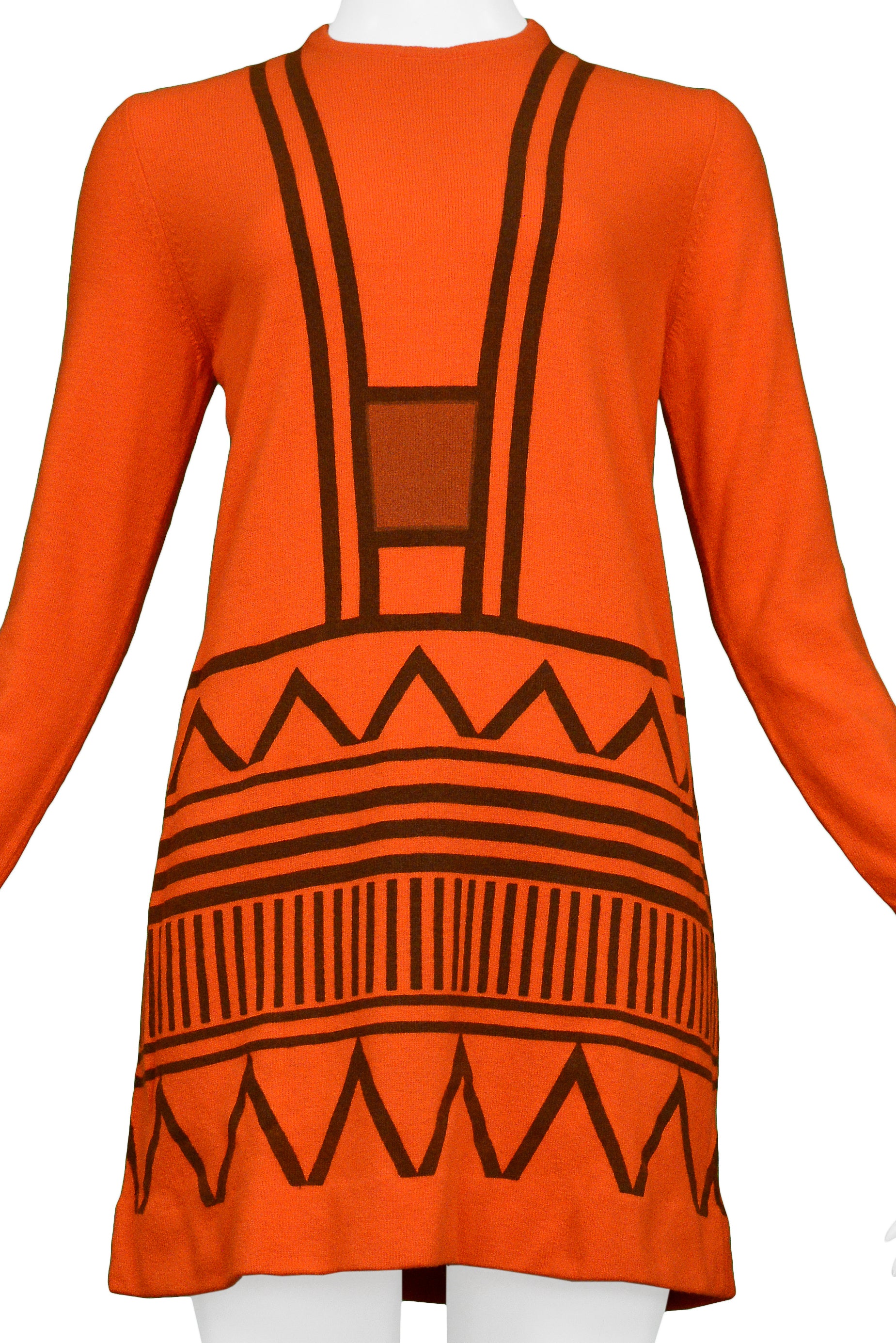 ROBERTA DI CAMERINO RED MINI DRESS WITH ZIGZAG GRAPHIC