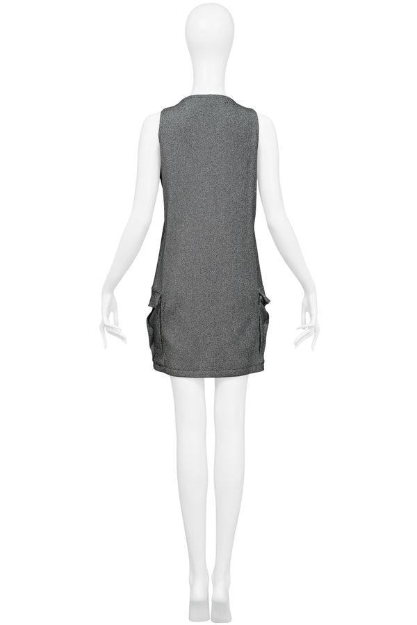 SPROUSE SILVER LARGE POCKET CARGO DRESS