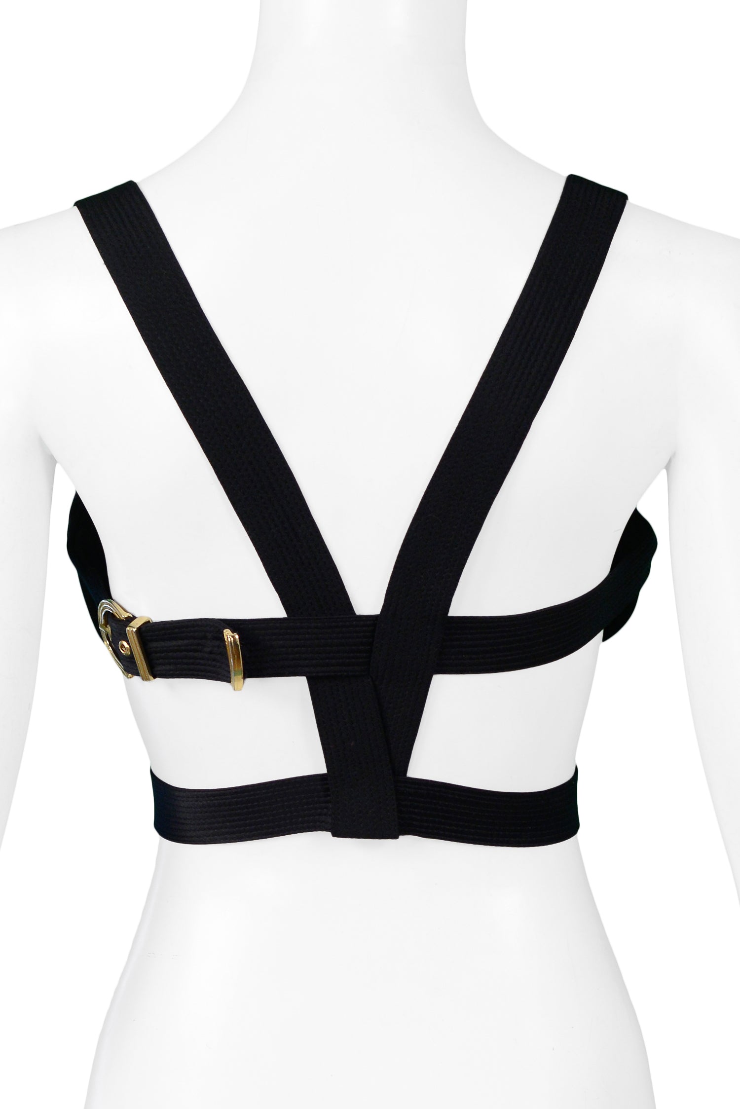 GIANNI VERSACE BLACK BONDAGE BRA 1992