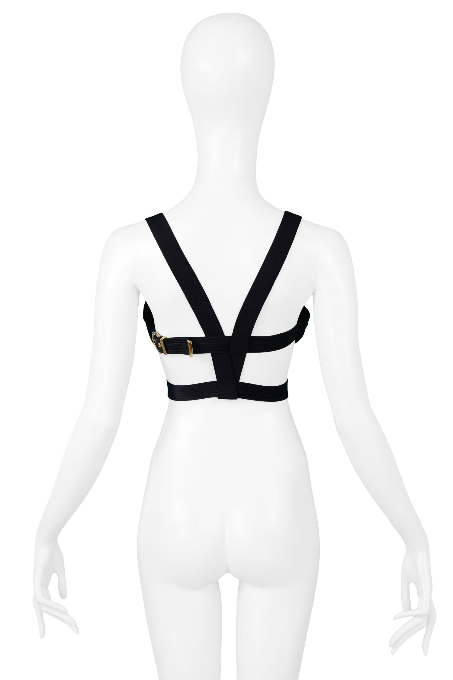 GIANNI VERSACE BLACK BONDAGE BRA 1992