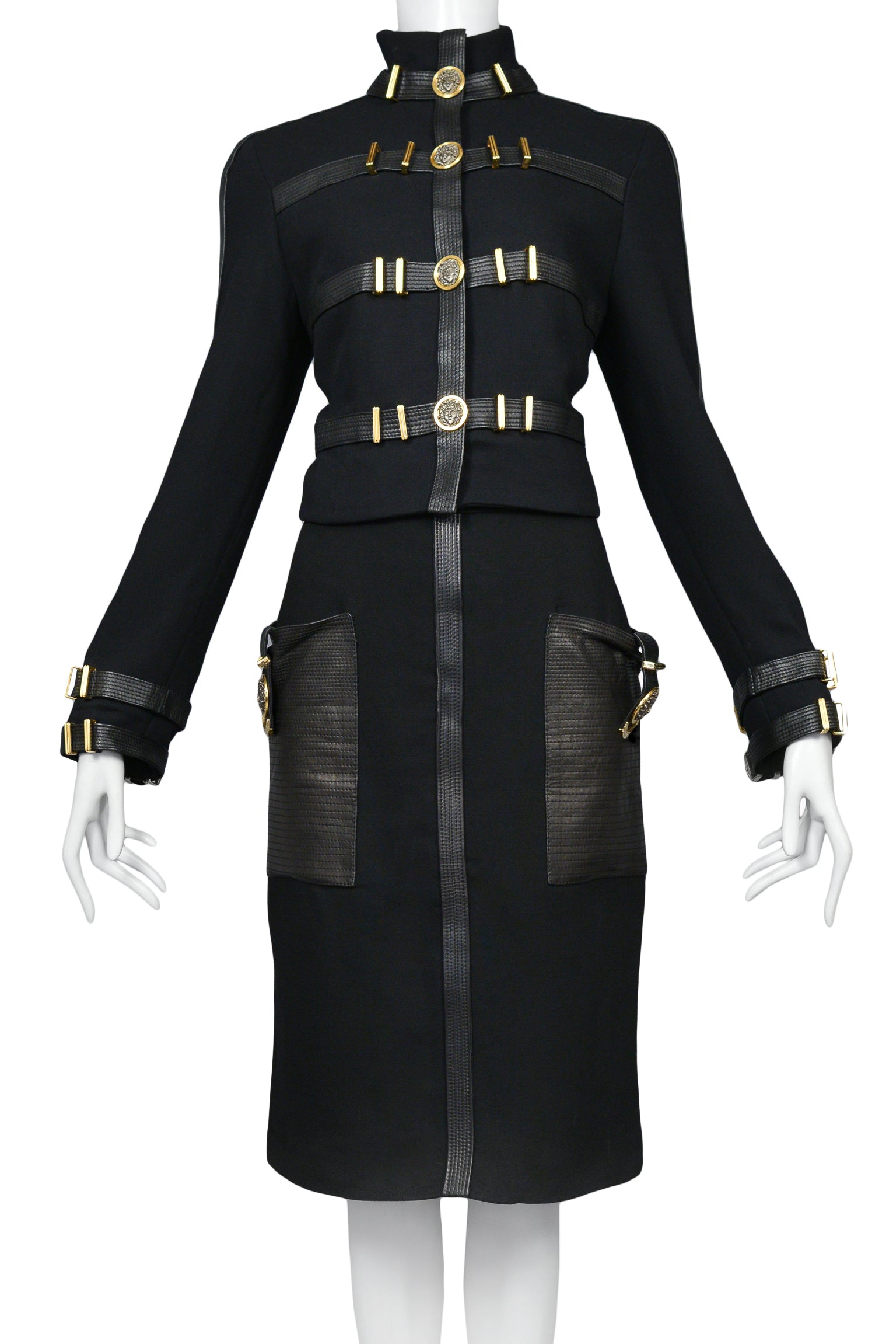 GIANNI VERSACE BLACK BONDAGE SUIT 1992