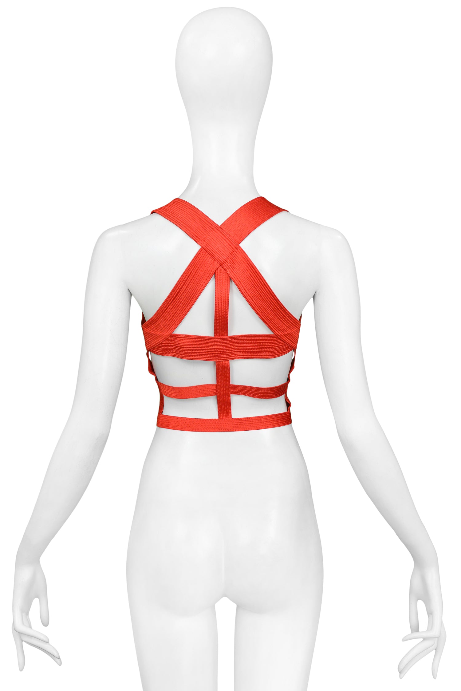 GIANNI VERSACE RED BONDAGE TOP 1992