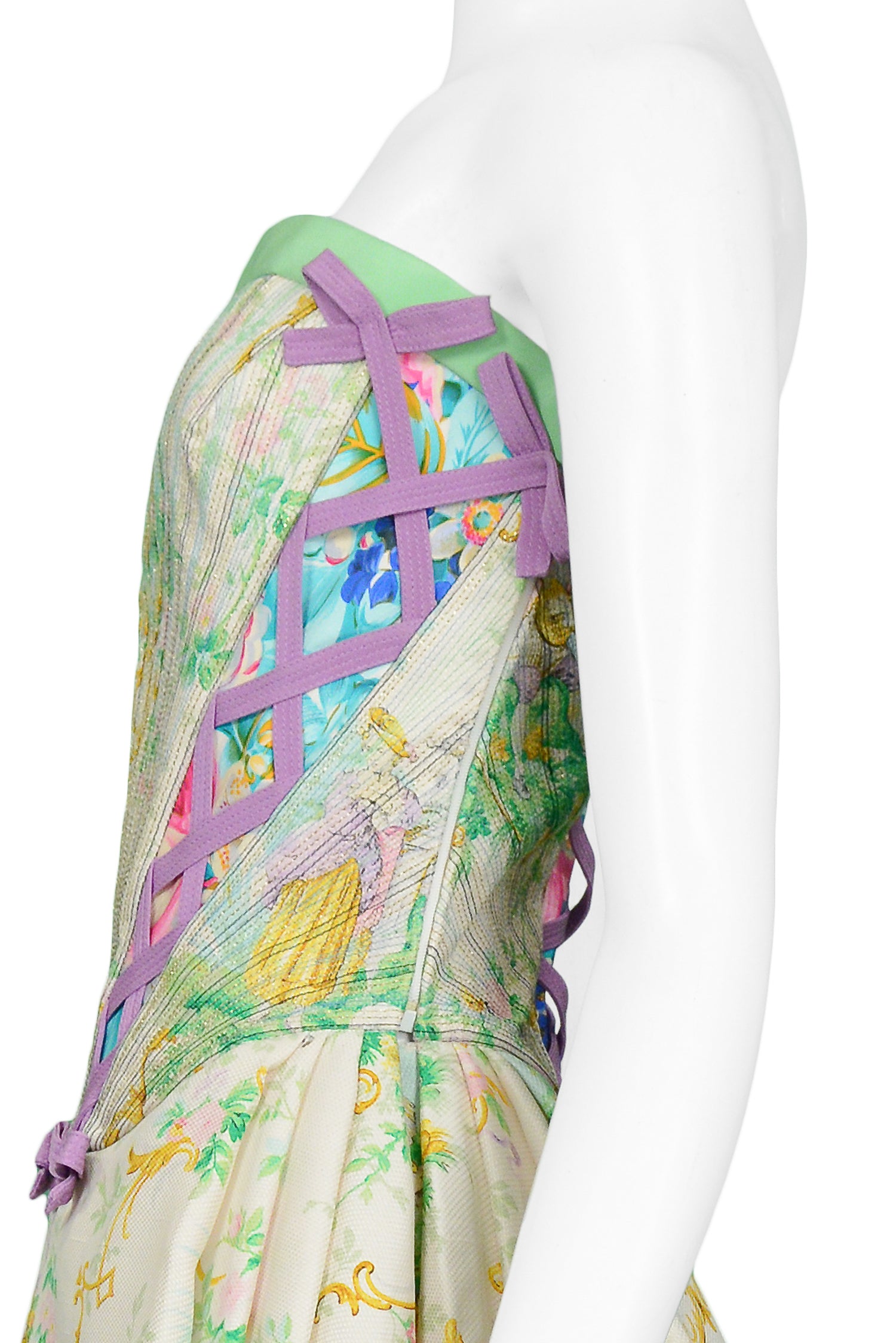 GIANNI VERSACE PICTORIAL PARTY DRESS 1992