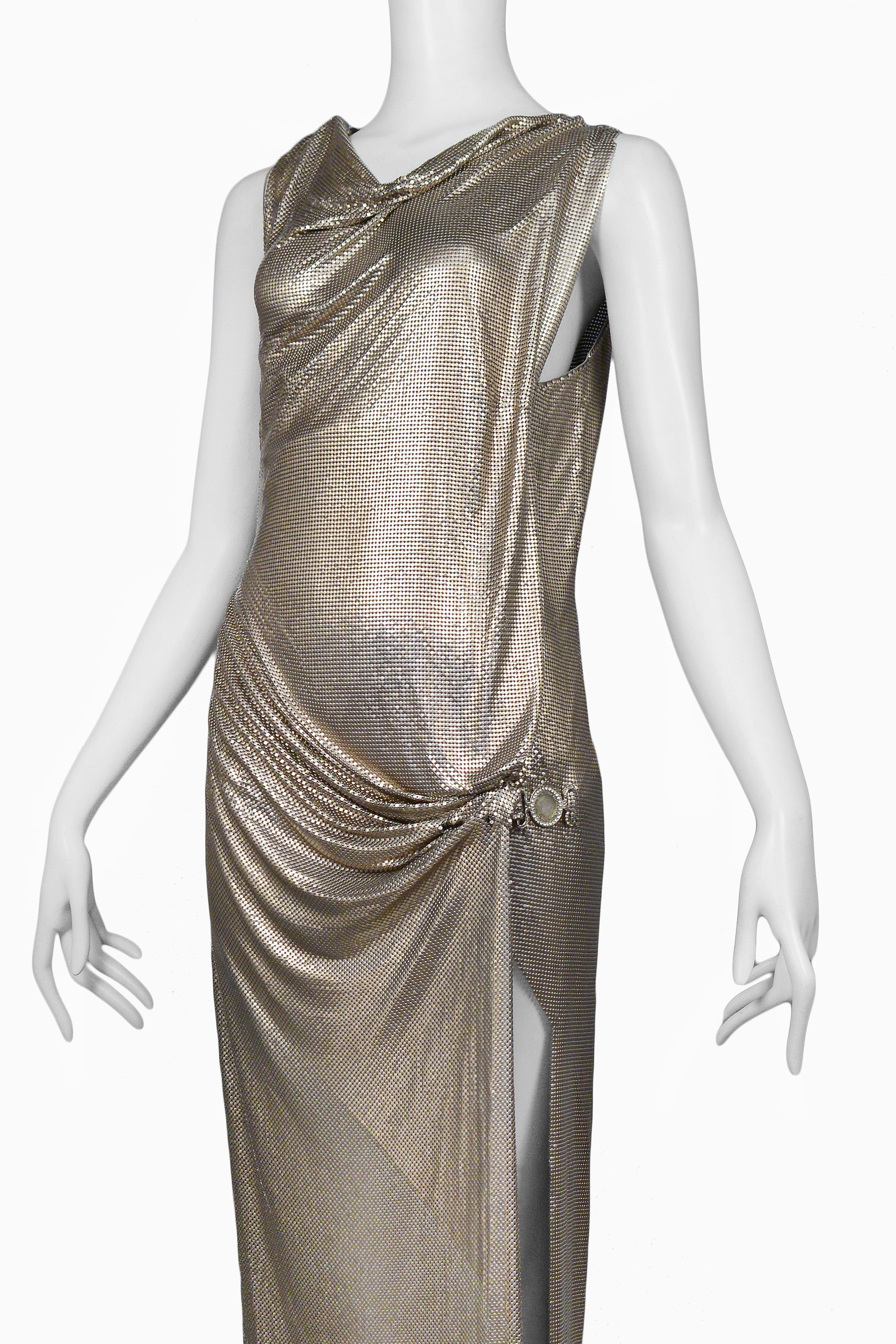 GIANNI VERSACE METAL EVENING GOWN 1990S