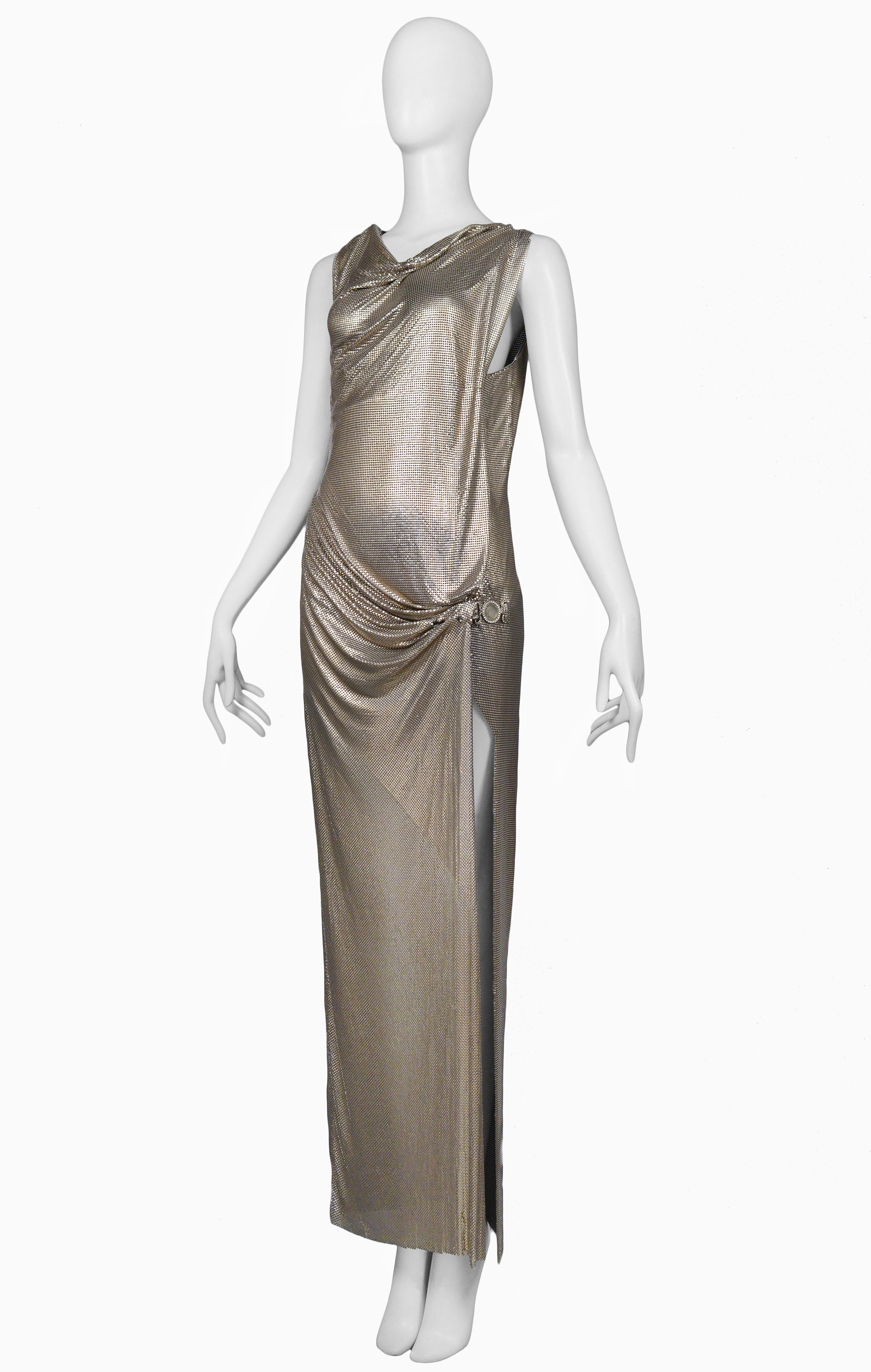 GIANNI VERSACE METAL EVENING GOWN 1990S